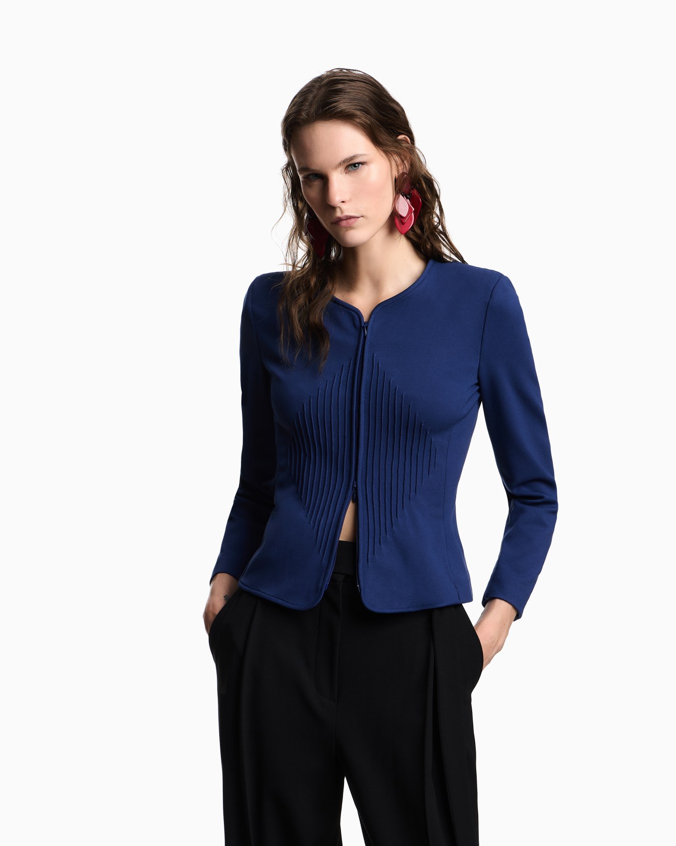 Milano-stitch jacket with shoulder pads  Slide 3