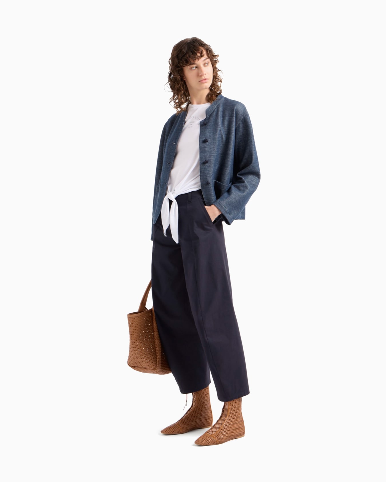Guru-collared, double-jersey jacket Slide 2