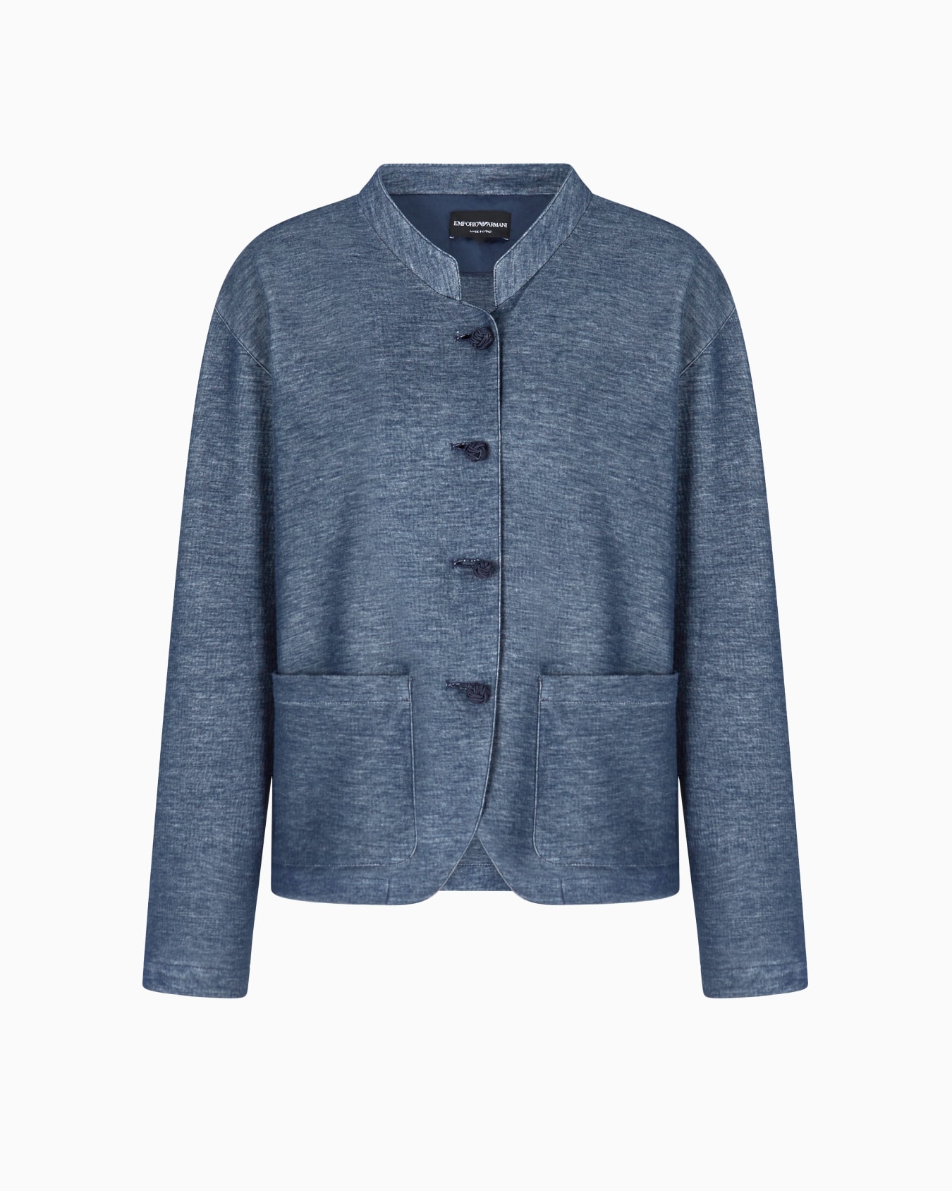 Guru-collared, double-jersey jacket Slide 0
