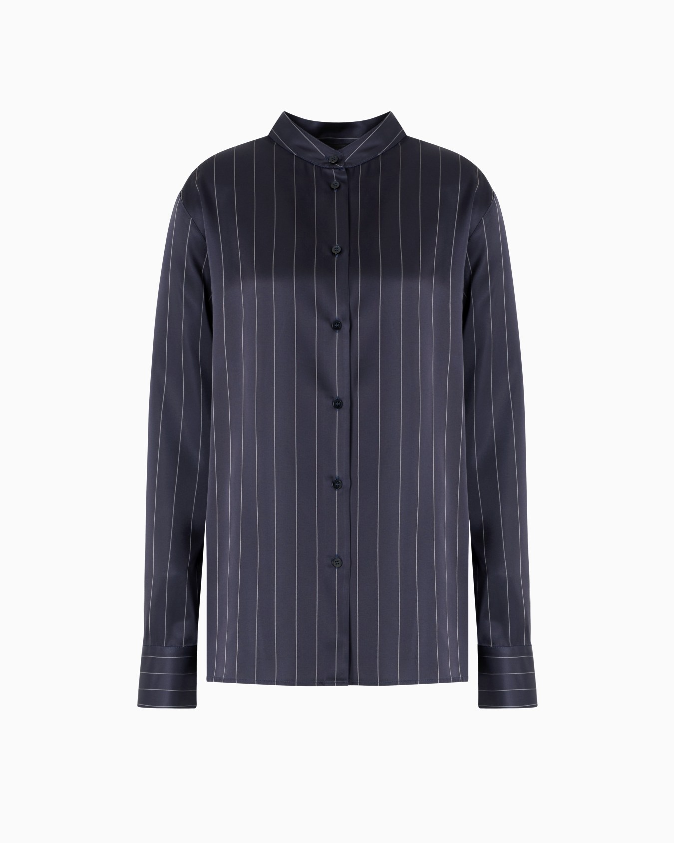 Camisa en mezcla de acetato a rayas Dawn to Dusk Diapositiva 0