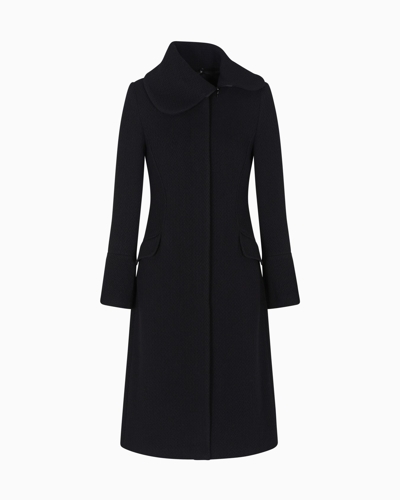 Herringbone wool-blend coat Slide 0