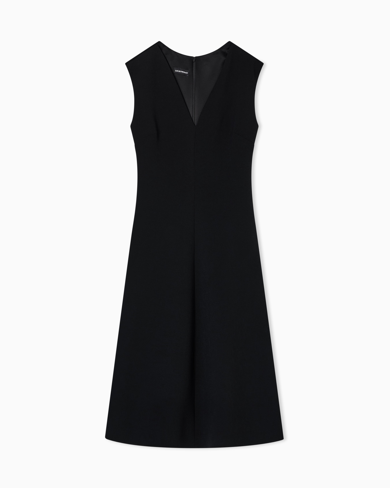 Ausgestelltes Kleid aus fließendem Crêpe mit Baumrindeneffekt Folie 0