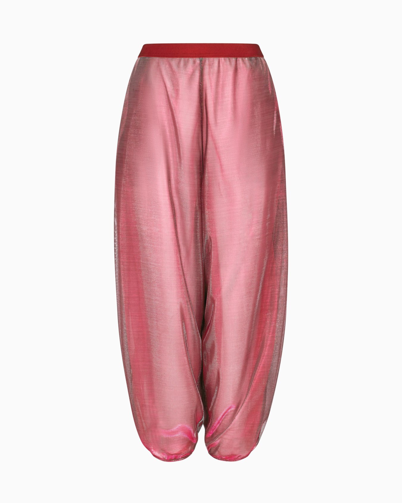 Wide trousers in iridescent knit mesh Slide 0
