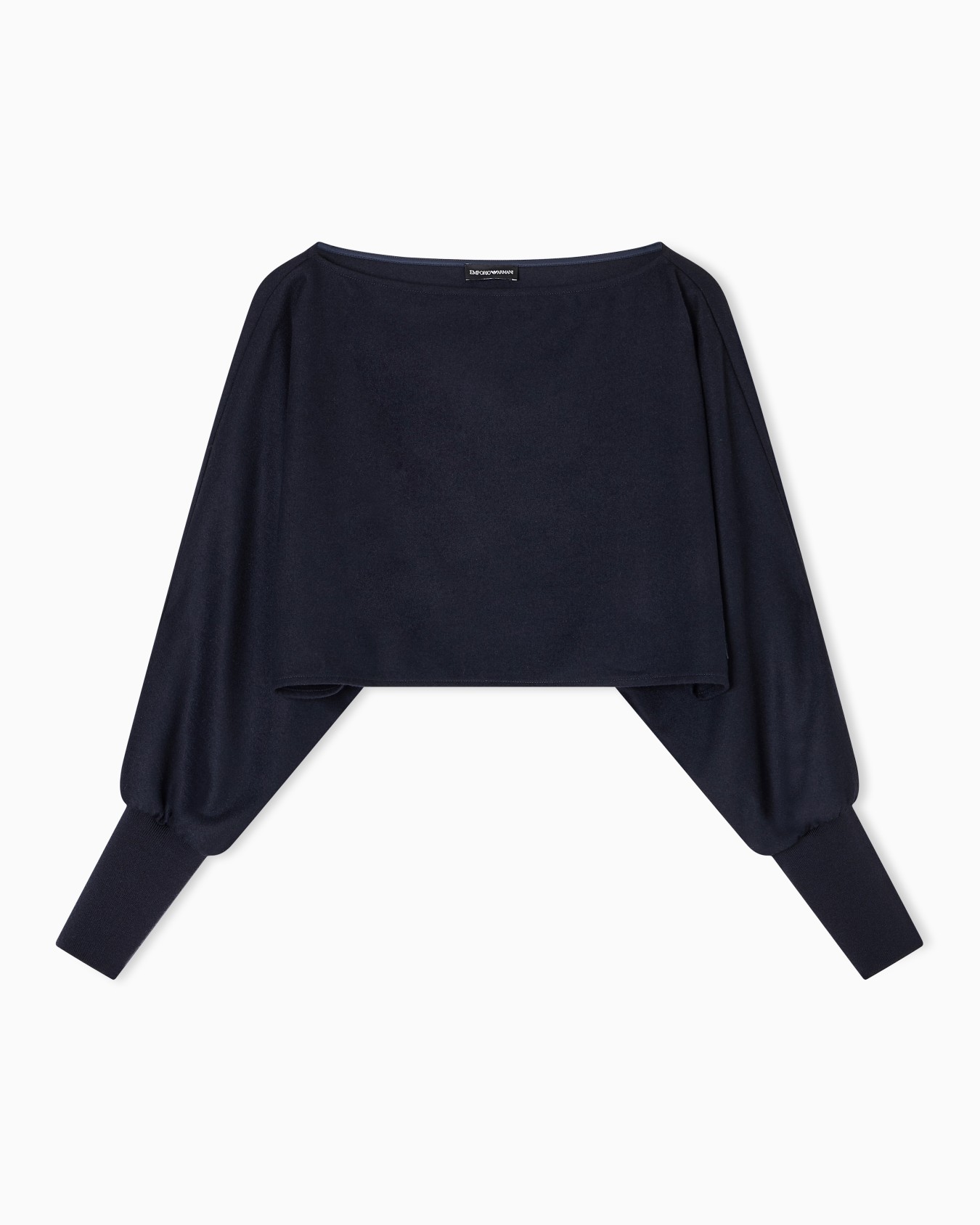Winter Urbanism capsule collection crop top in lightweight cloth made of a virgin wool blend Slide 0