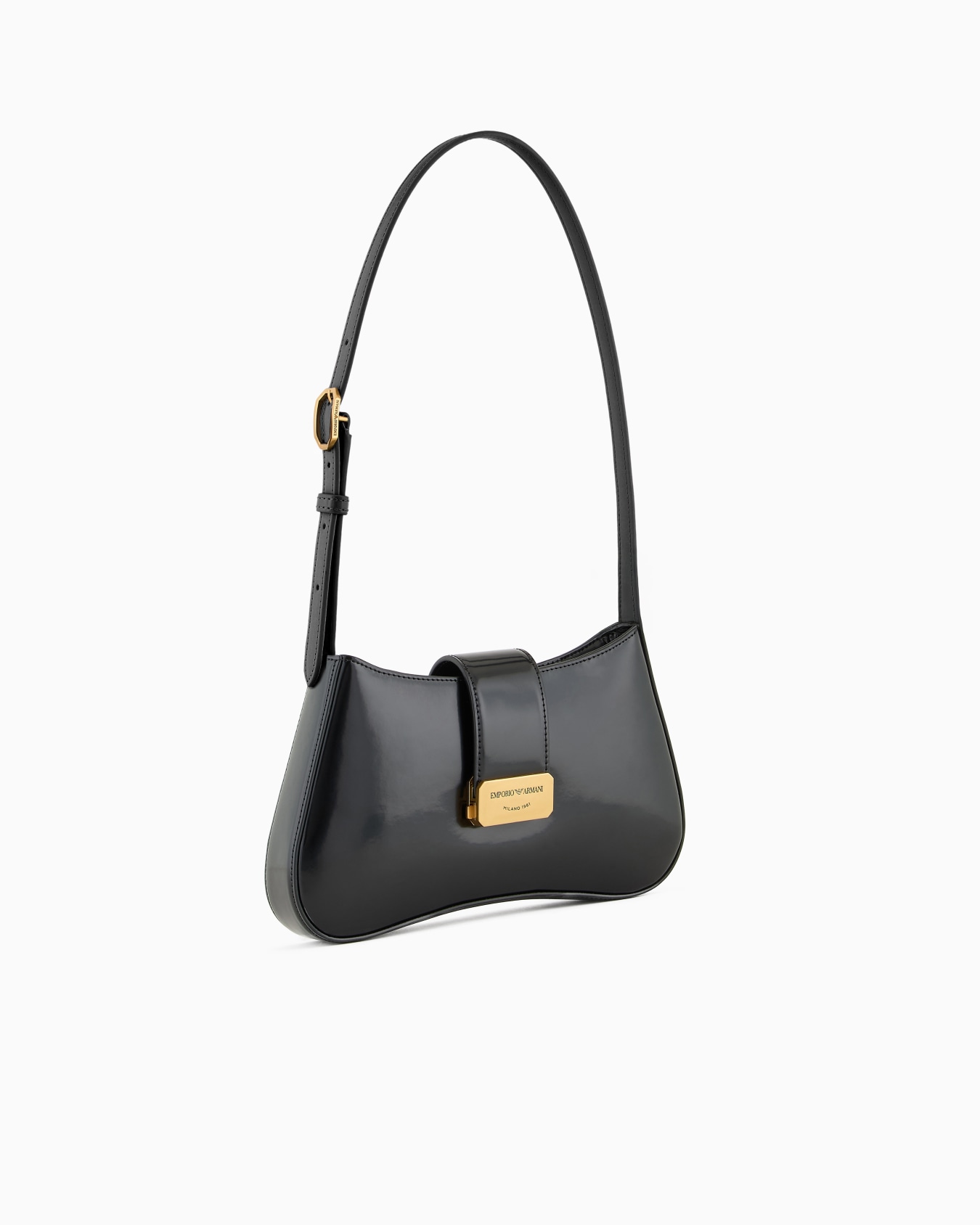 Hobo shoulder bag with logo buckle Slide 1
