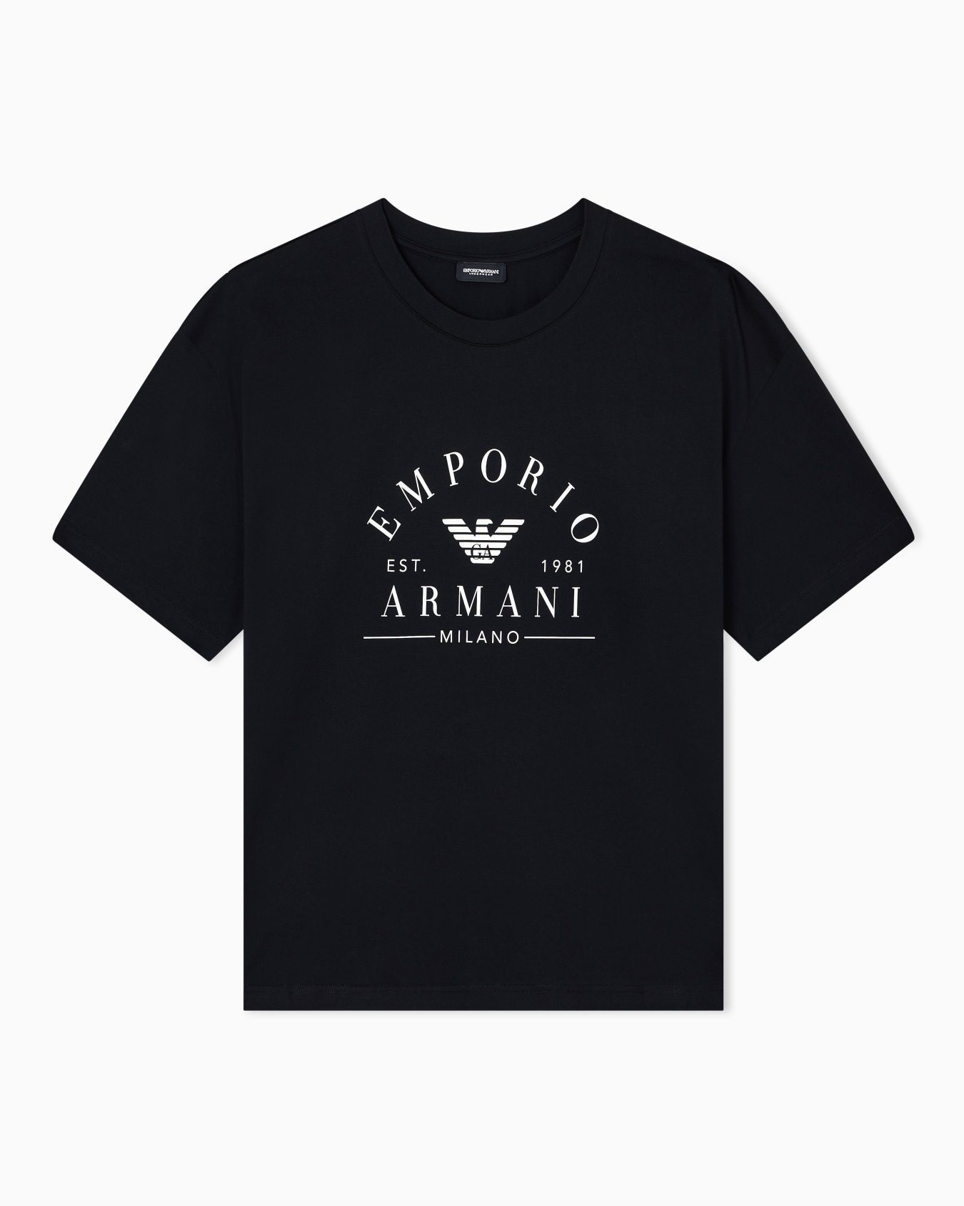 ASV Iconic organic-cotton loungewear T-shirt with logo band Slide 0