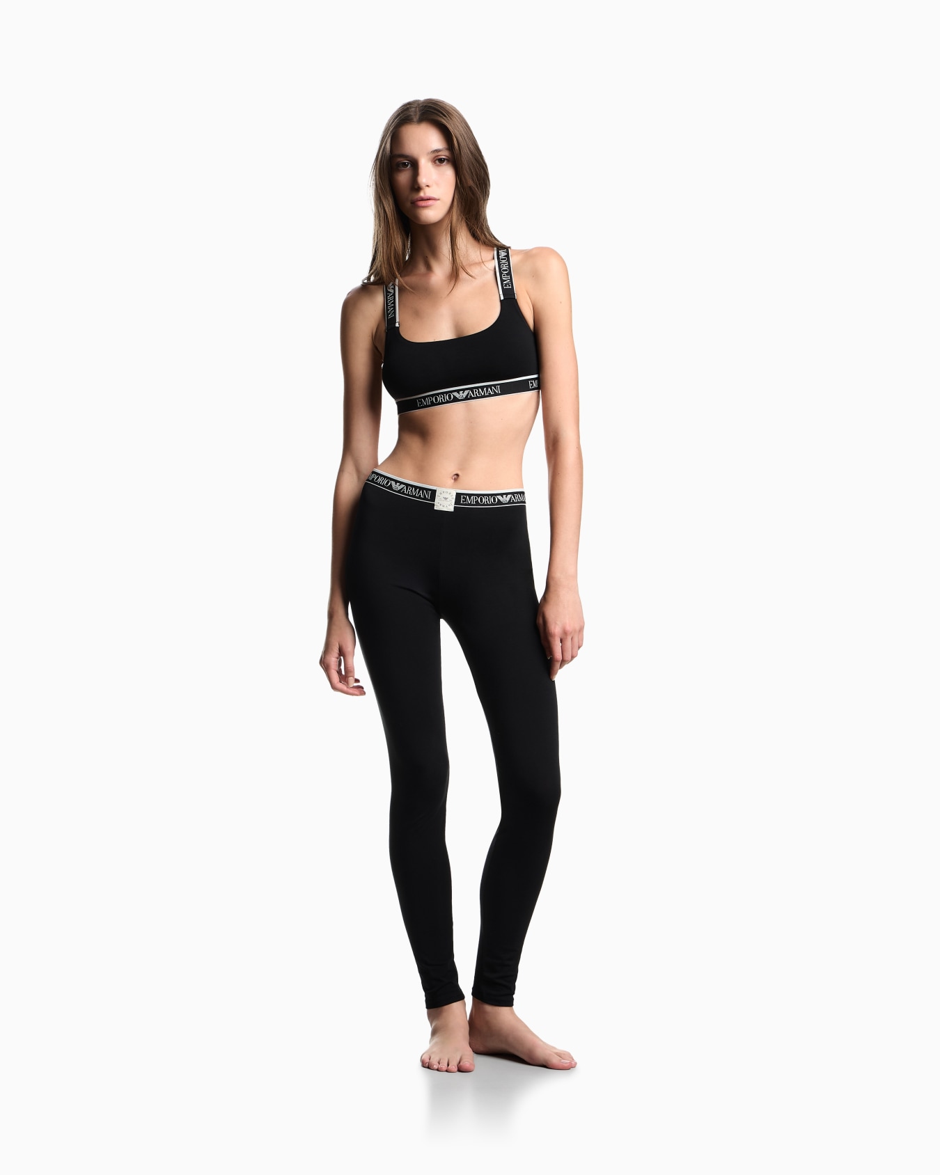 Legging de détente en coton biologique avec bande logo Iconic ASV Diapositive 1