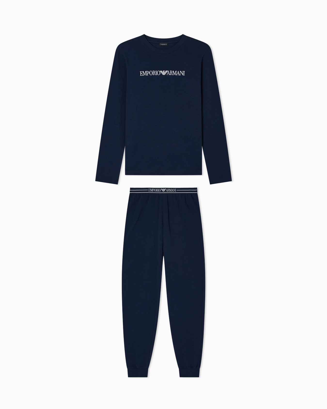Pyjama en coton biologique avec bande logo ASV Diapositive 0
