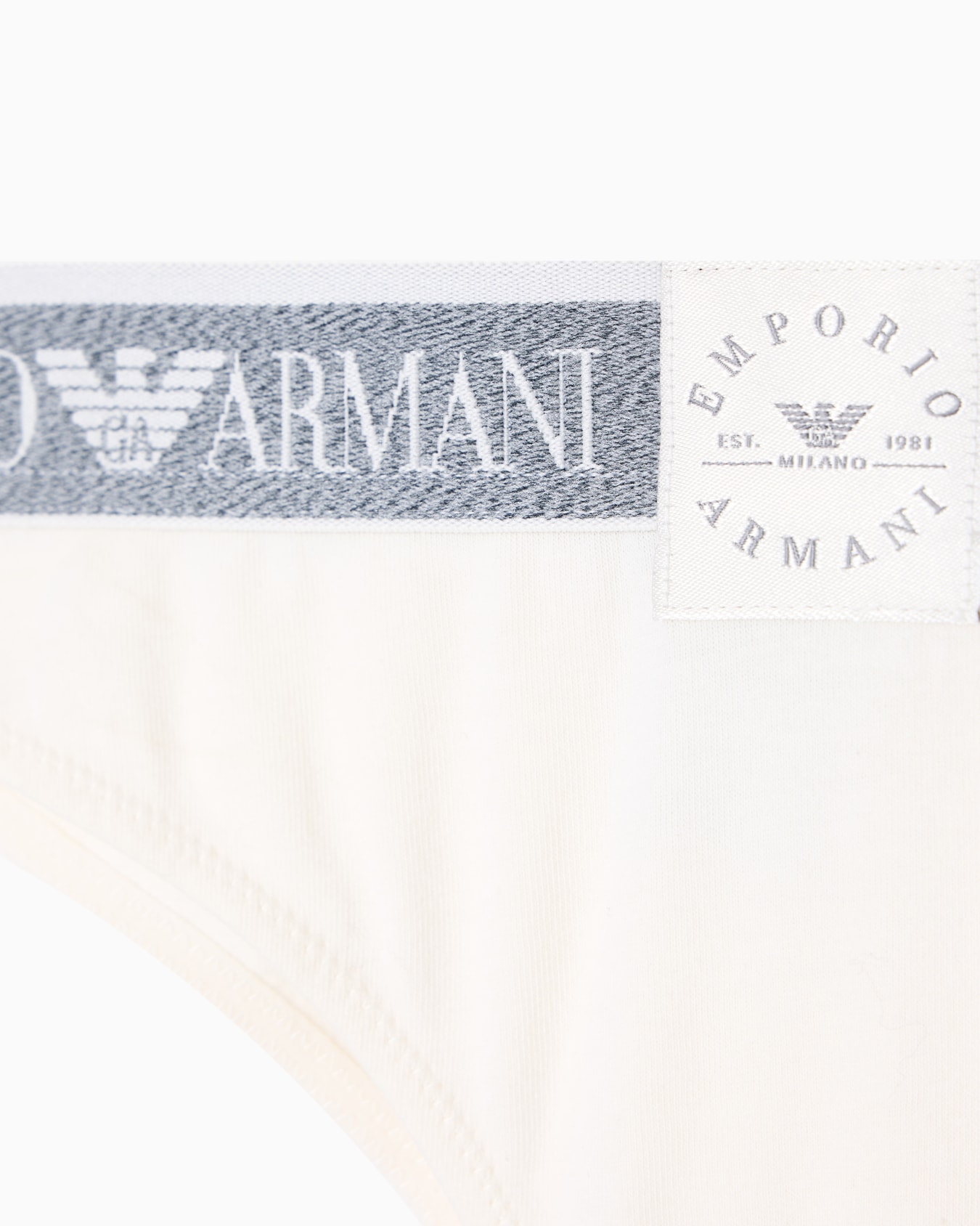 ASV Iconic organic-cotton bralette and Brazilian briefs set with logo band Slide 3