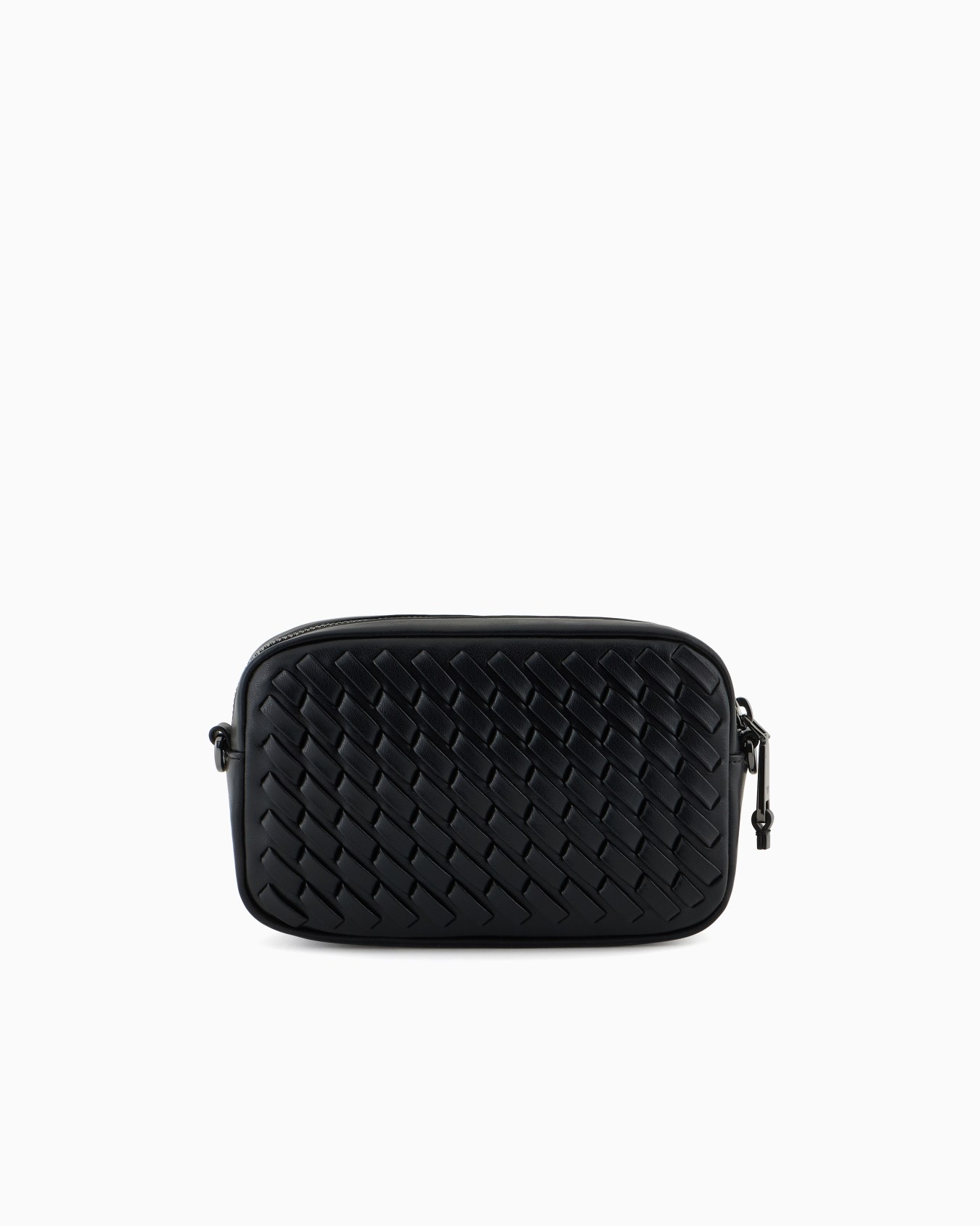 Interwoven leather camera case with chain shoulder strap Slide 2