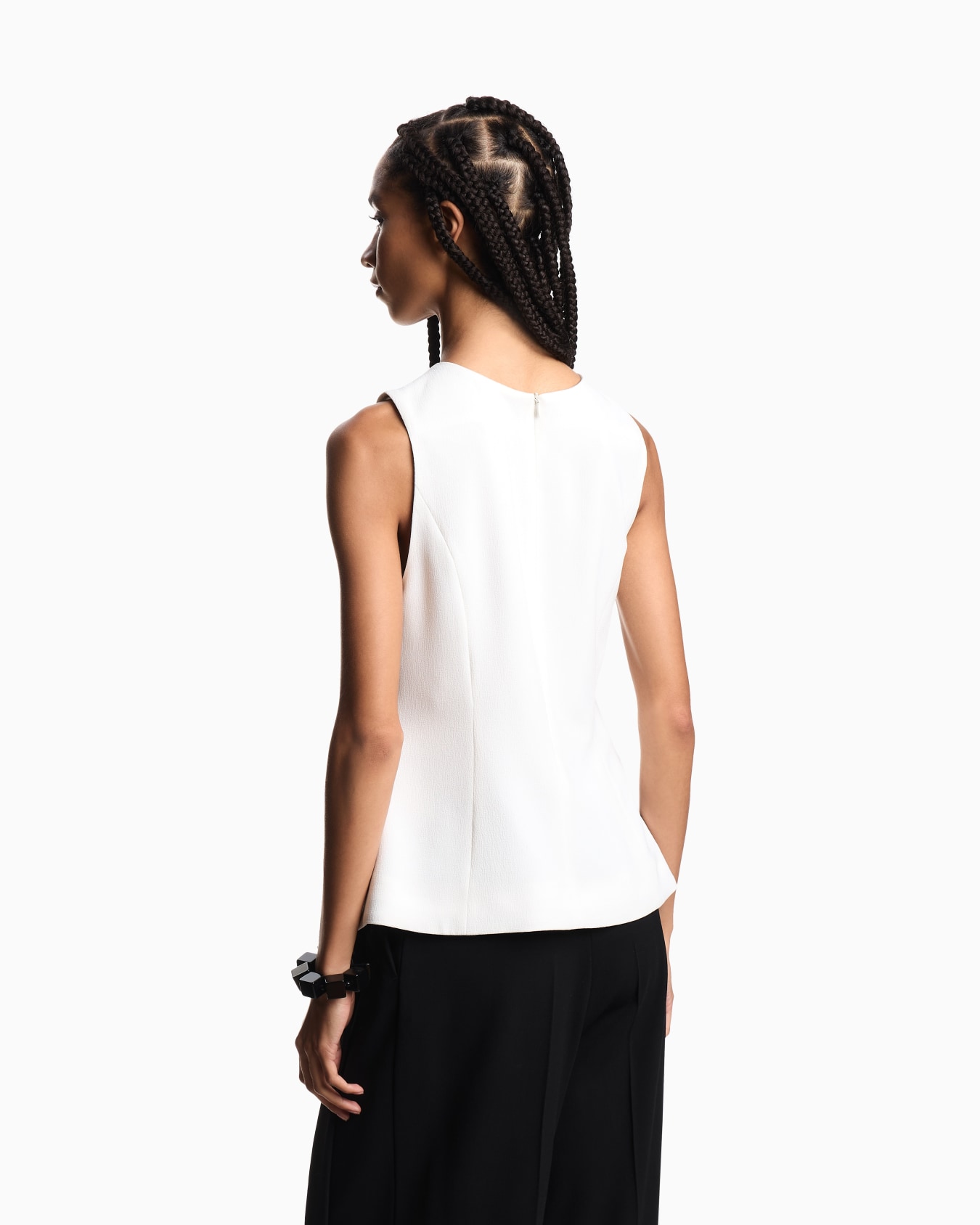Top en tissu sablé stretch croisé Diapositive 2