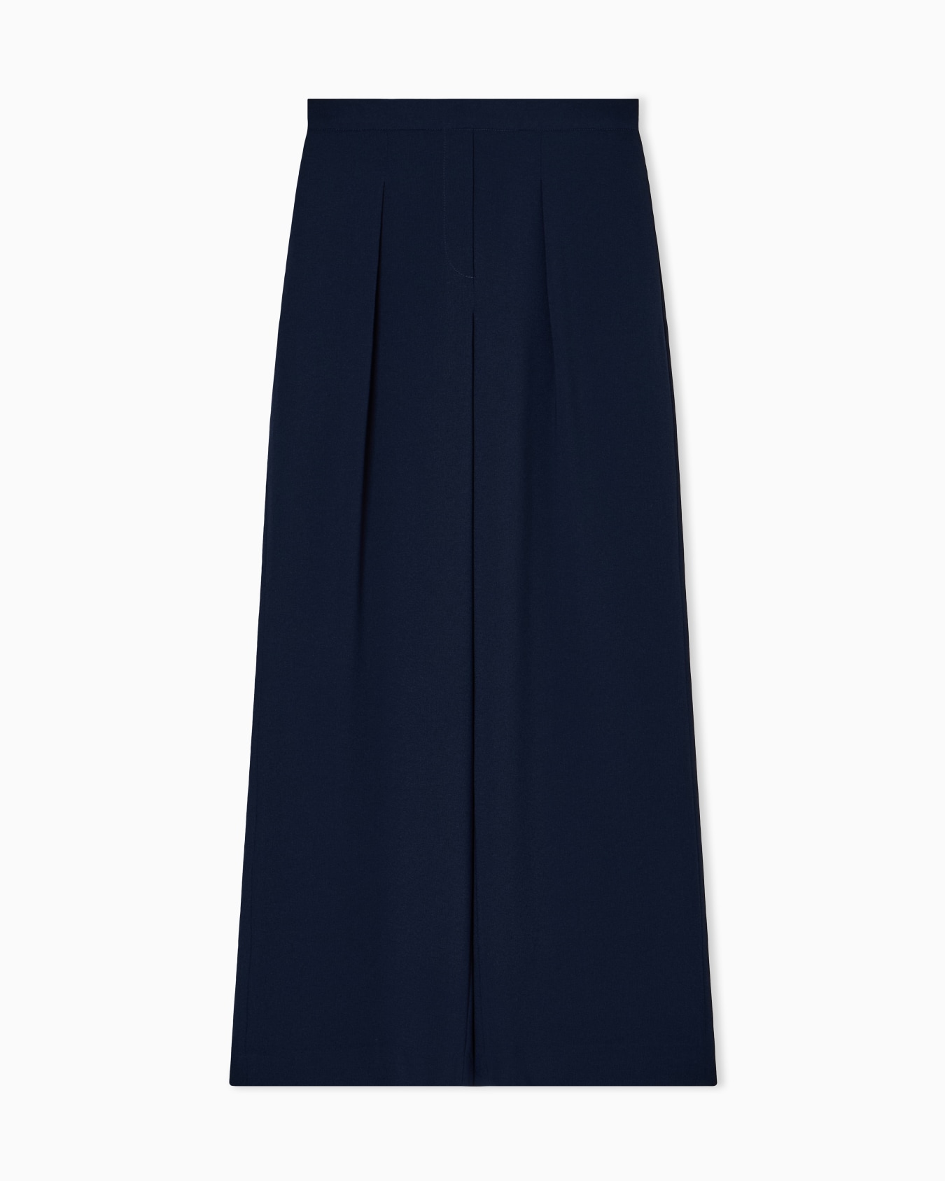 Stretch sandblasted fabric trousers with pleats Slide 0