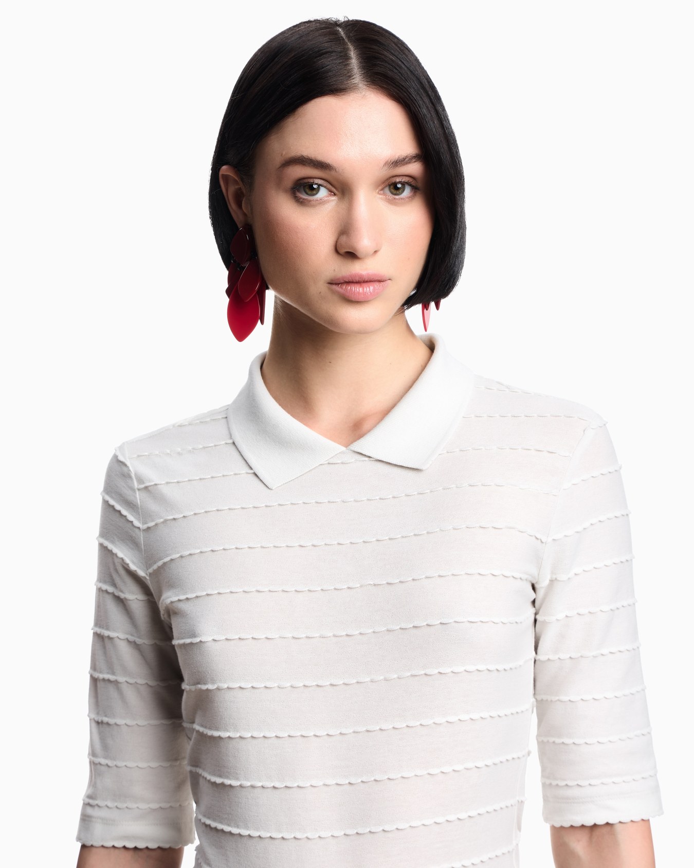 Polo en jersey avec détails en dentelle Diapositive 4