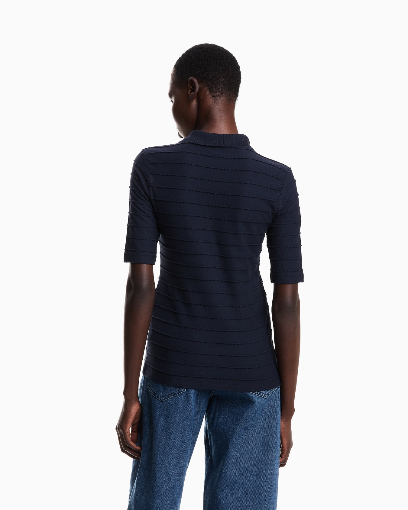 Polo de punto con detalle de encaje Diapositiva 2