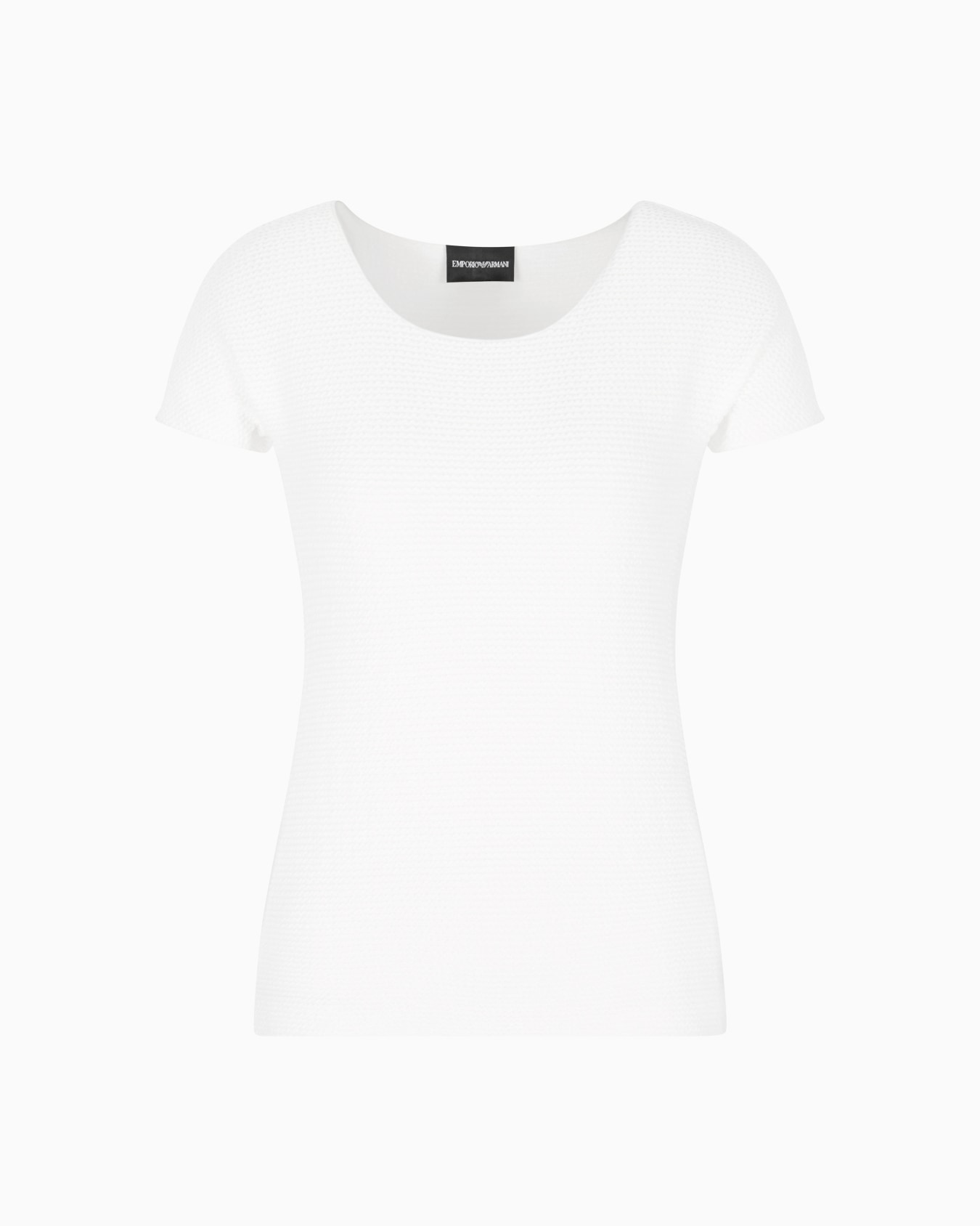 T-shirt en jersey effet gaufré Diapositive 0