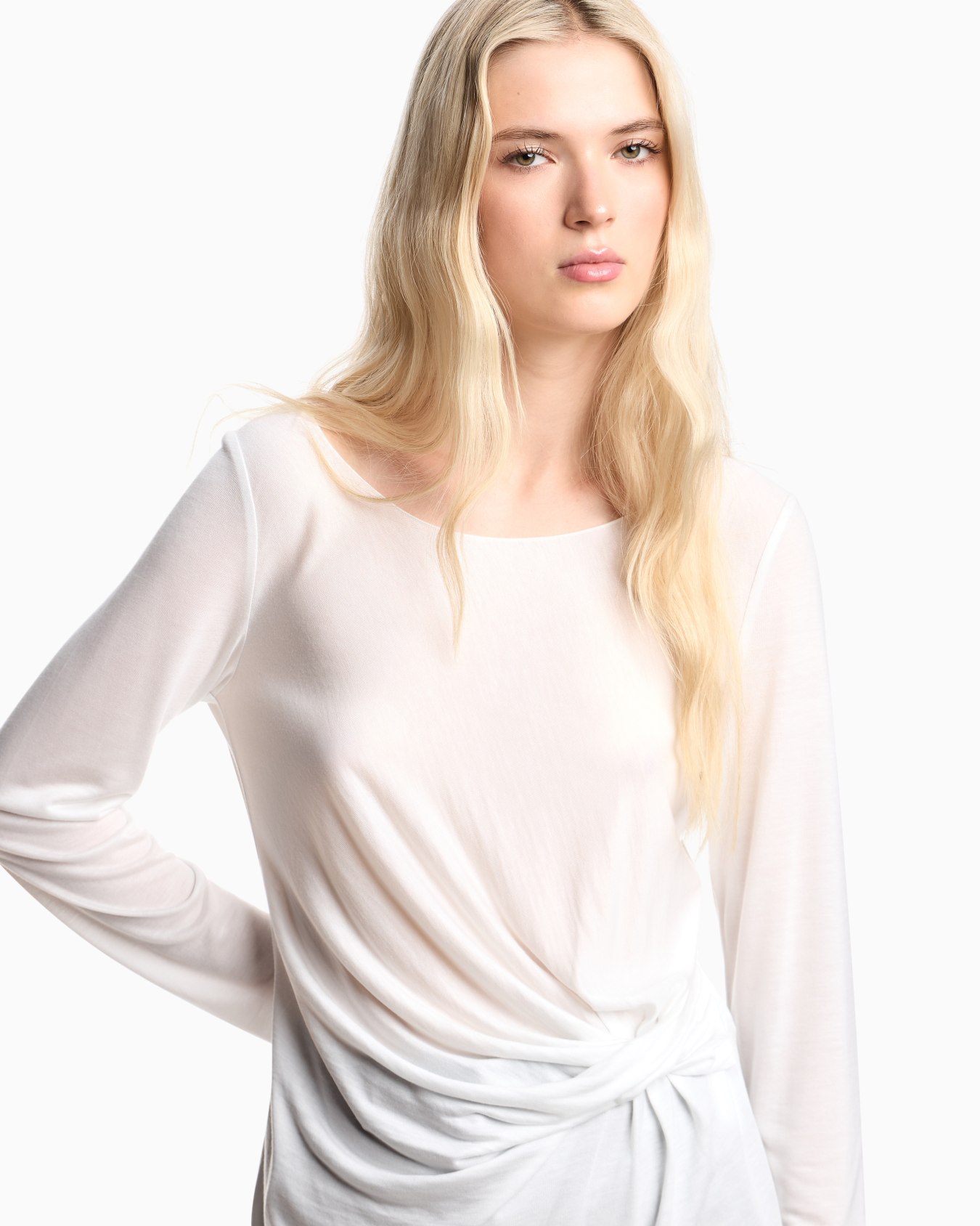 Jersey jumper with twist Slide 4