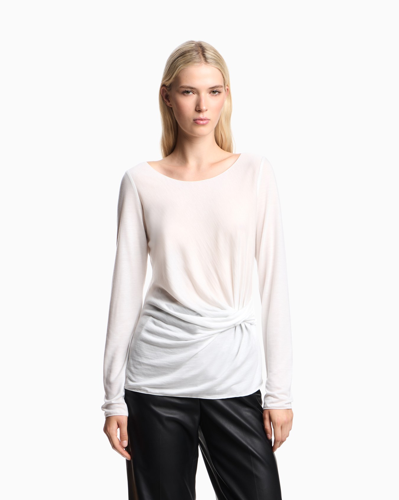 Jersey jumper with twist Slide 3