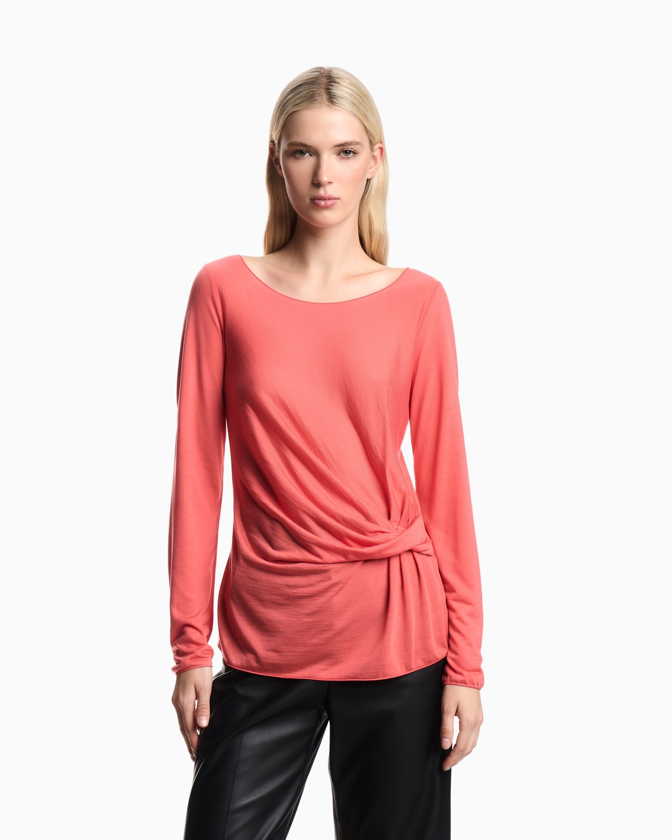 Jersey jumper with twist Slide 3