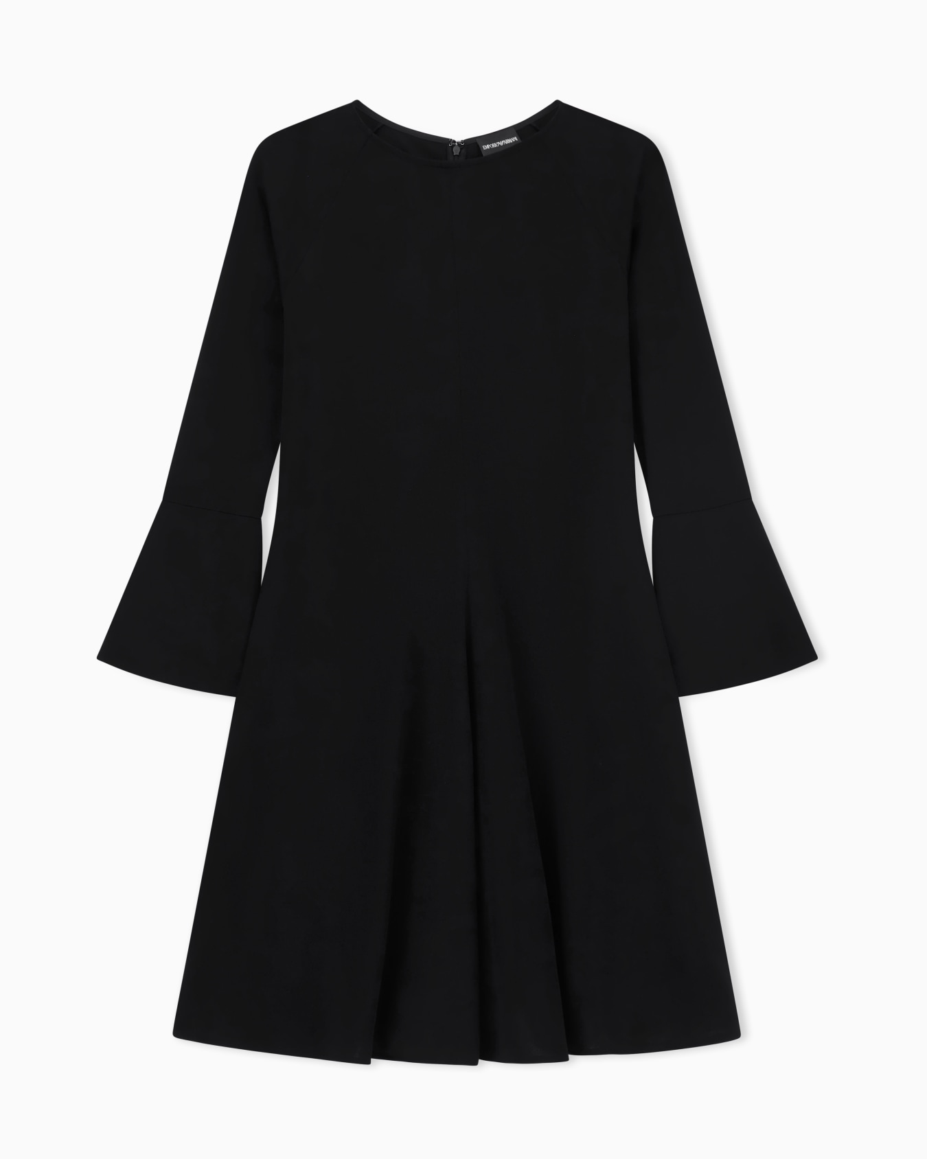 Flared, crêpe-jersey dress Slide 0