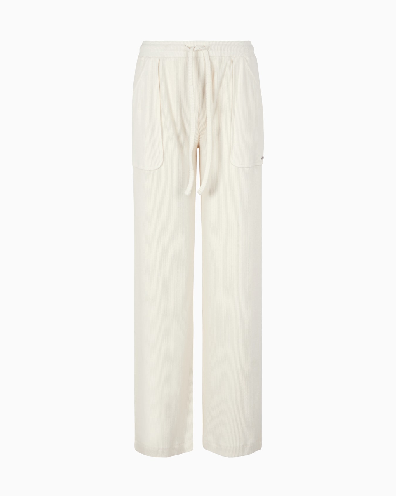 Pantalon de détente en viscose à fines côtes Diapositive 0