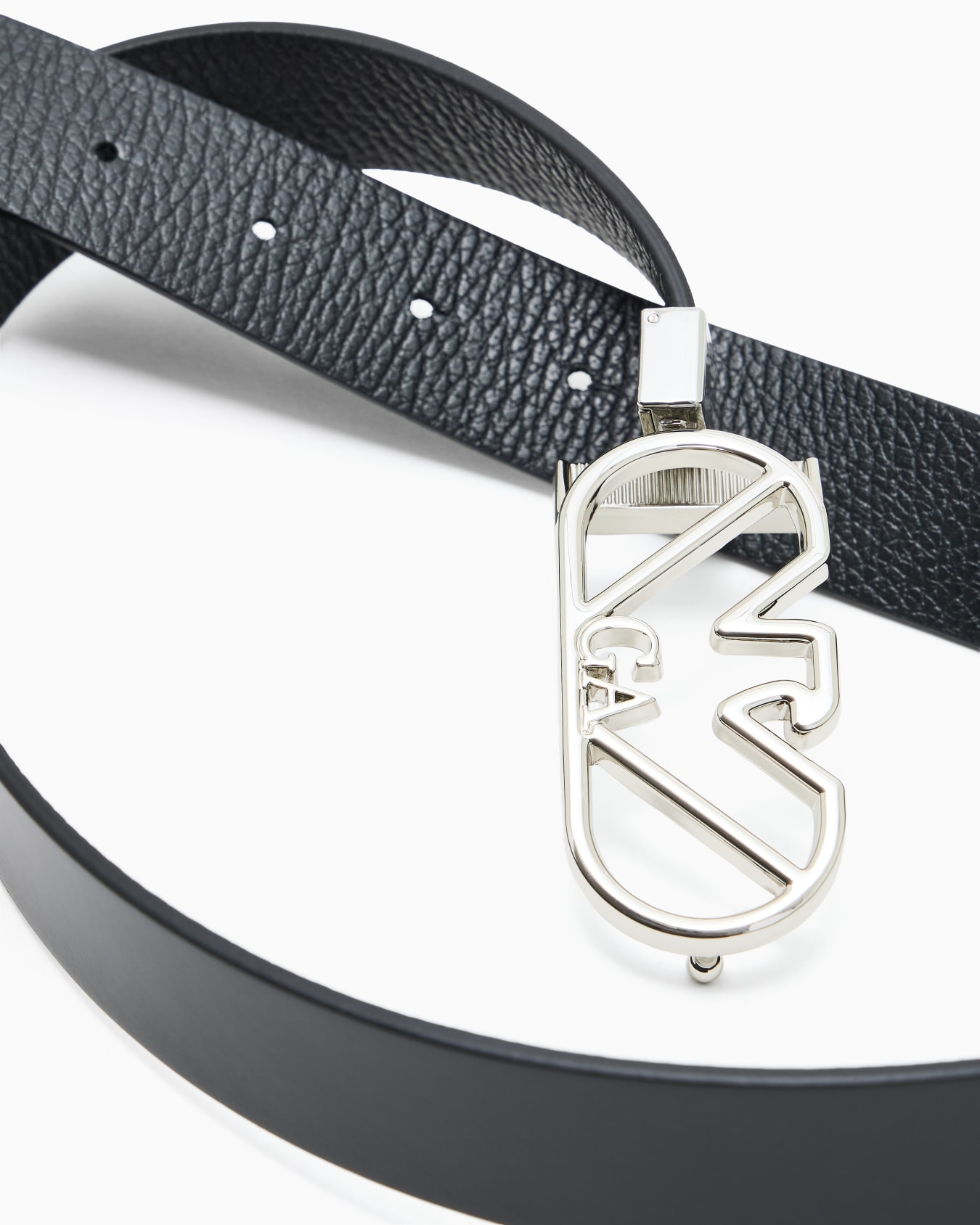 Leather reversible belt with eagle buckle Slide 1