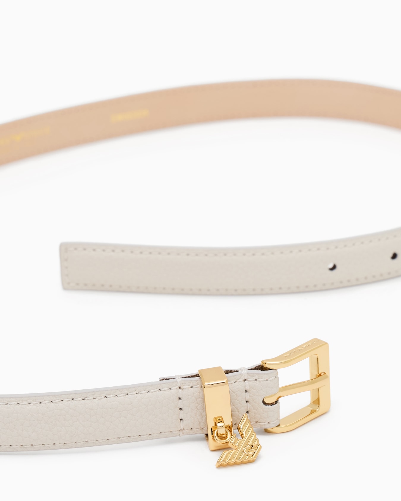 Deer-print belt with eagle logo charm Slide 1