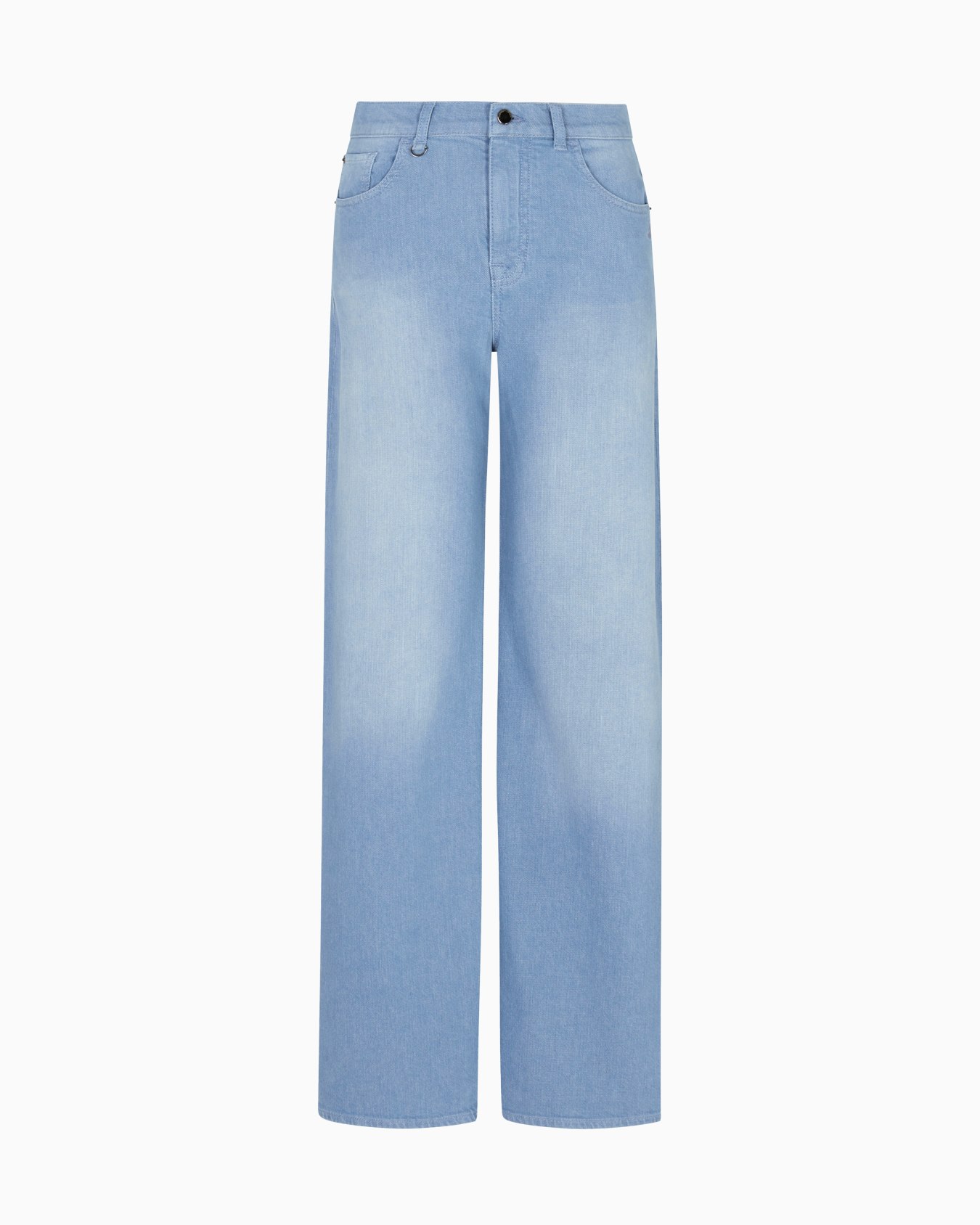 Jean J7E taille mi-haute et jambe droite en sergé de coton teint en fil Diapositive 0
