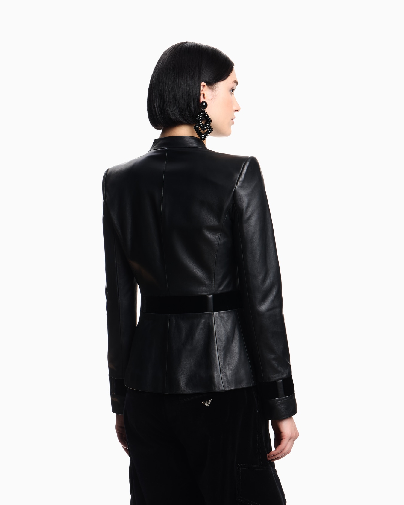 ASV Jacke aus Handschuh-Nappa mit Samtdetails Folie 2