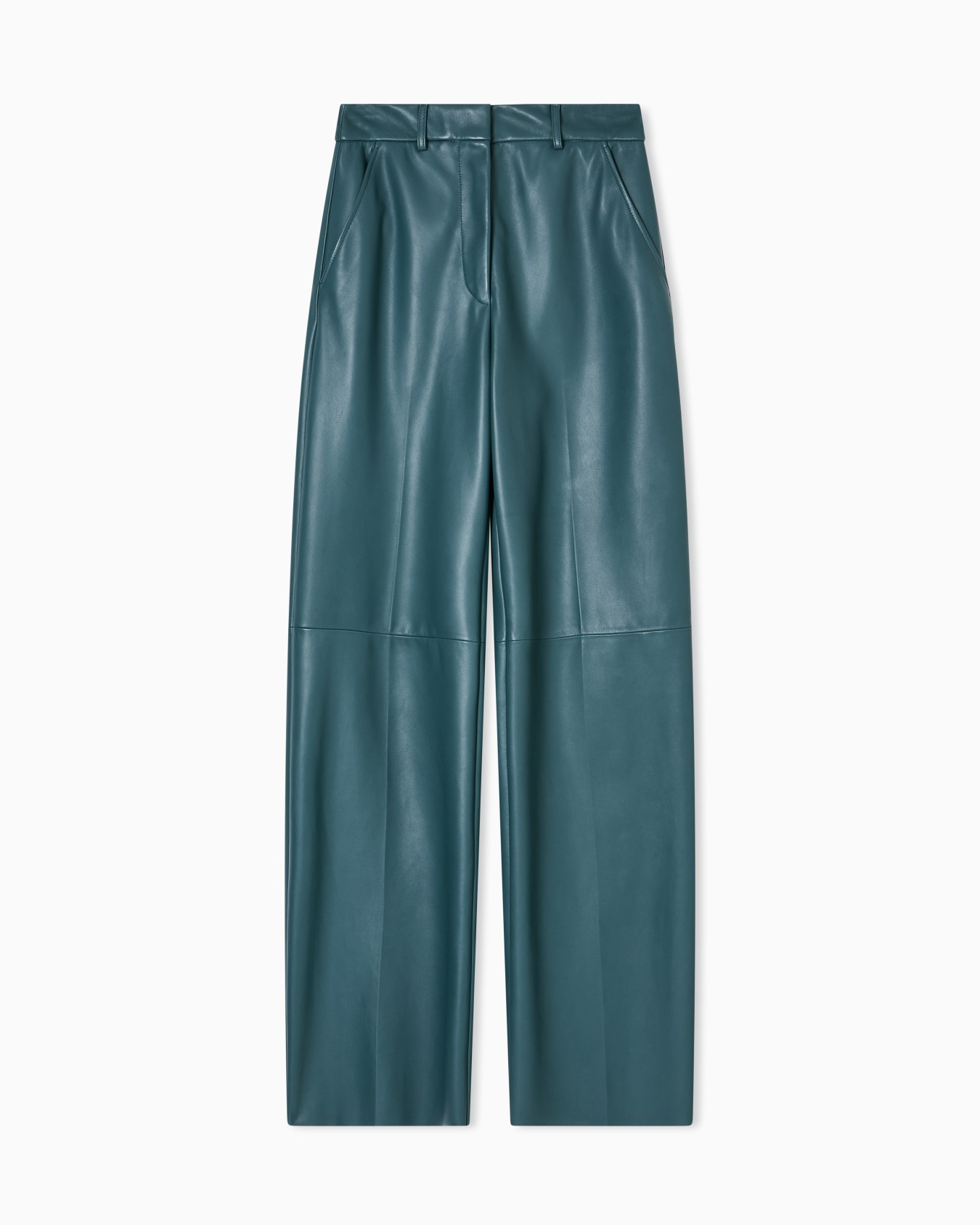 Pantaloni palazzo in nappa di agnello guanteria Slide 0
