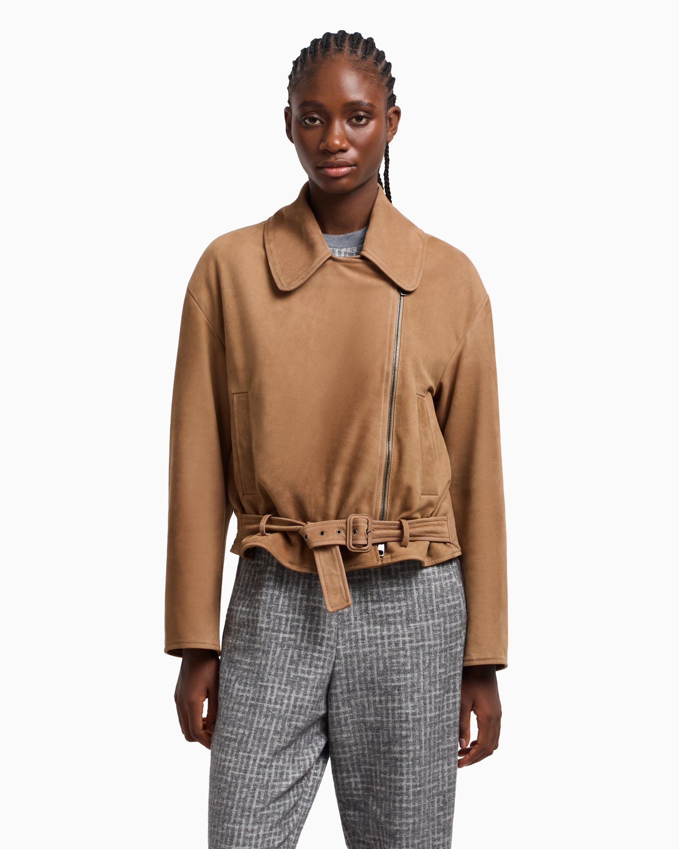 Icon nubuck calf leather biker jacket Slide 4