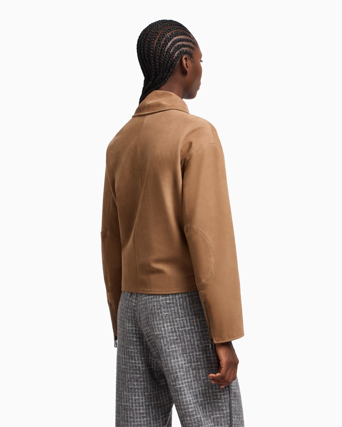 Icon nubuck calf leather biker jacket Slide 3