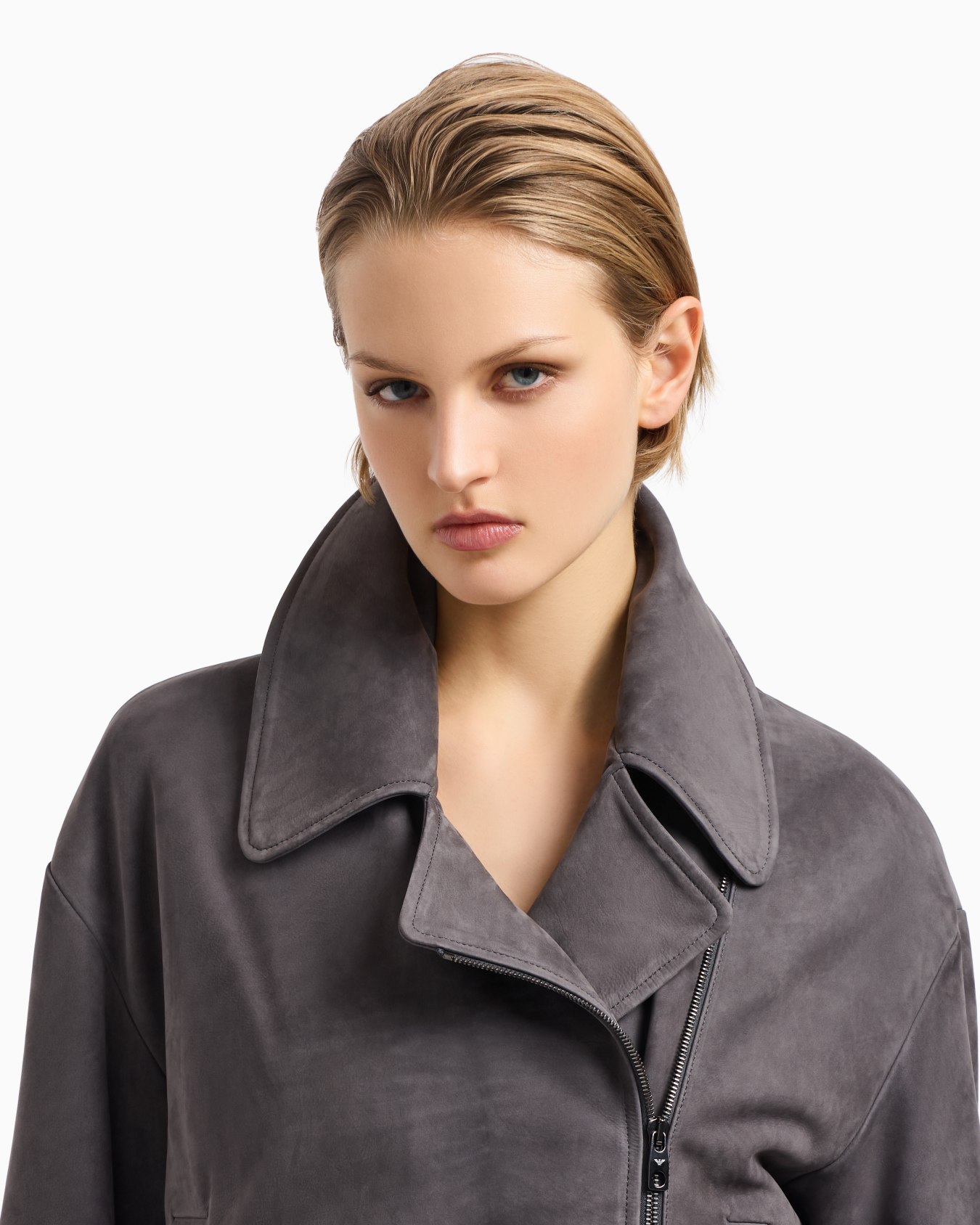 Icon nubuck calf leather biker jacket Slide 4