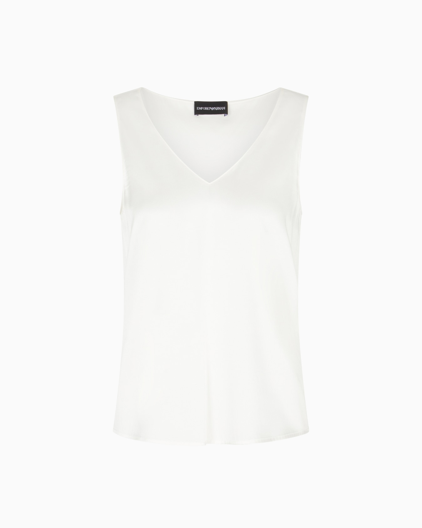Silk satin V-neck top  Slide 0