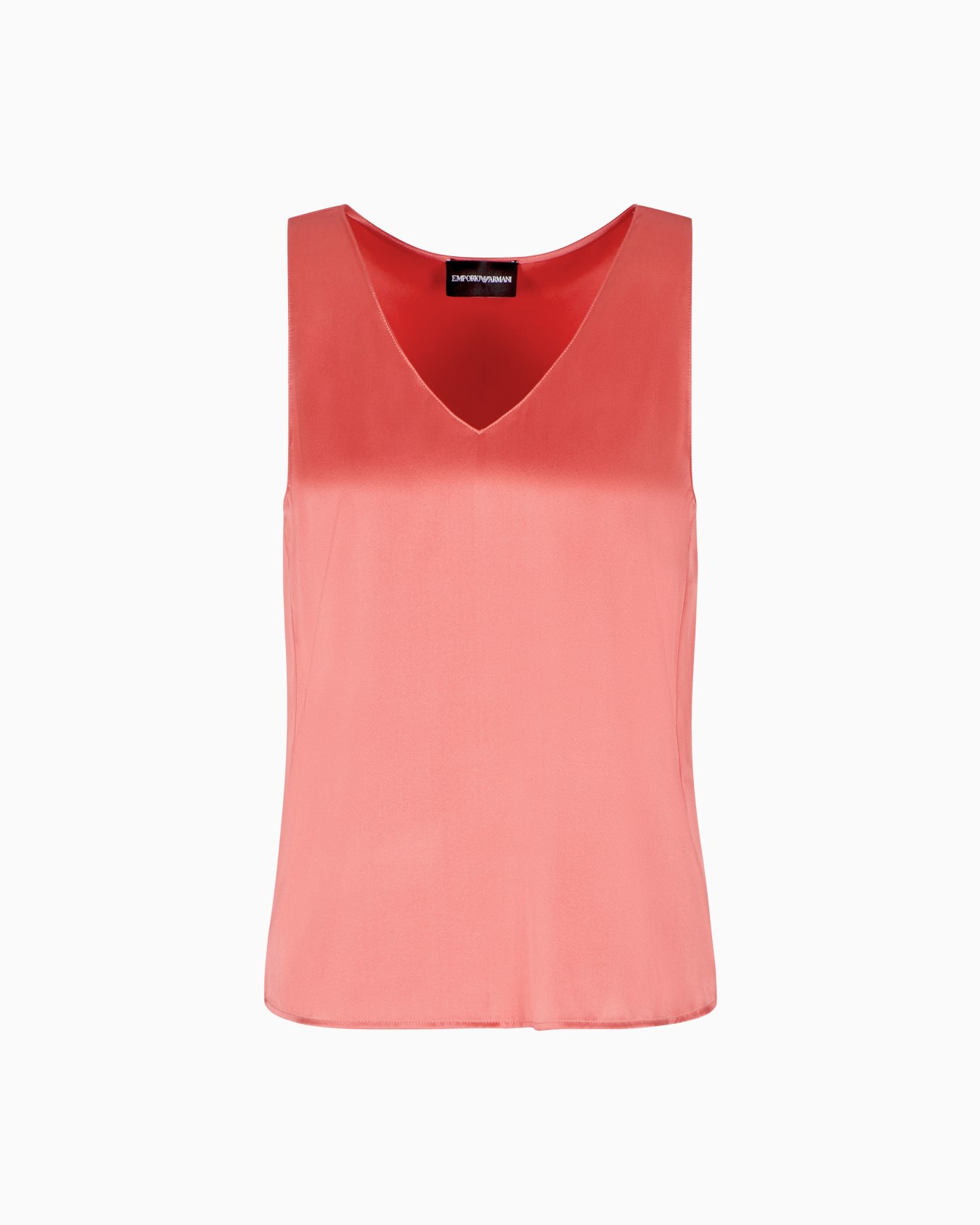 Silk satin V-neck top  Slide 0