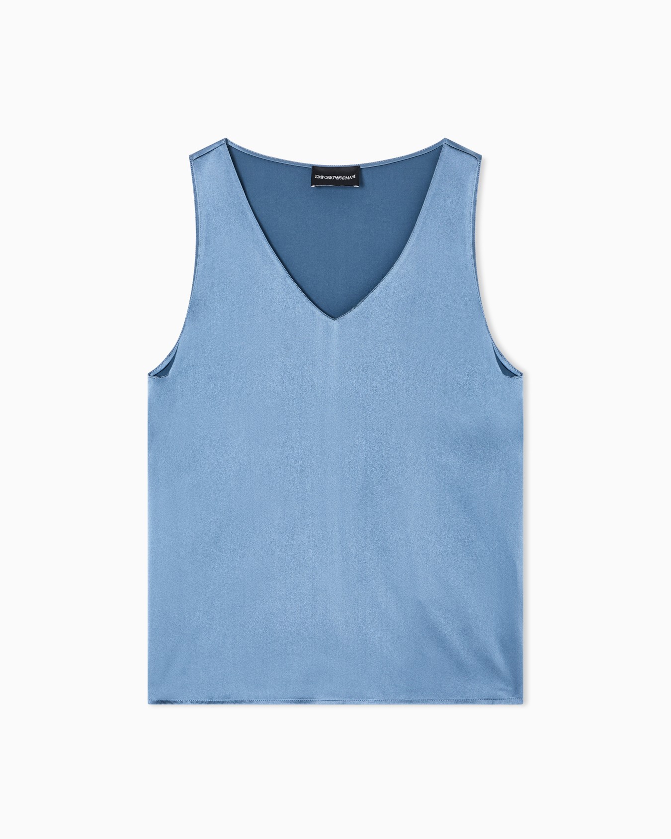 Silk satin V-neck top  Slide 0