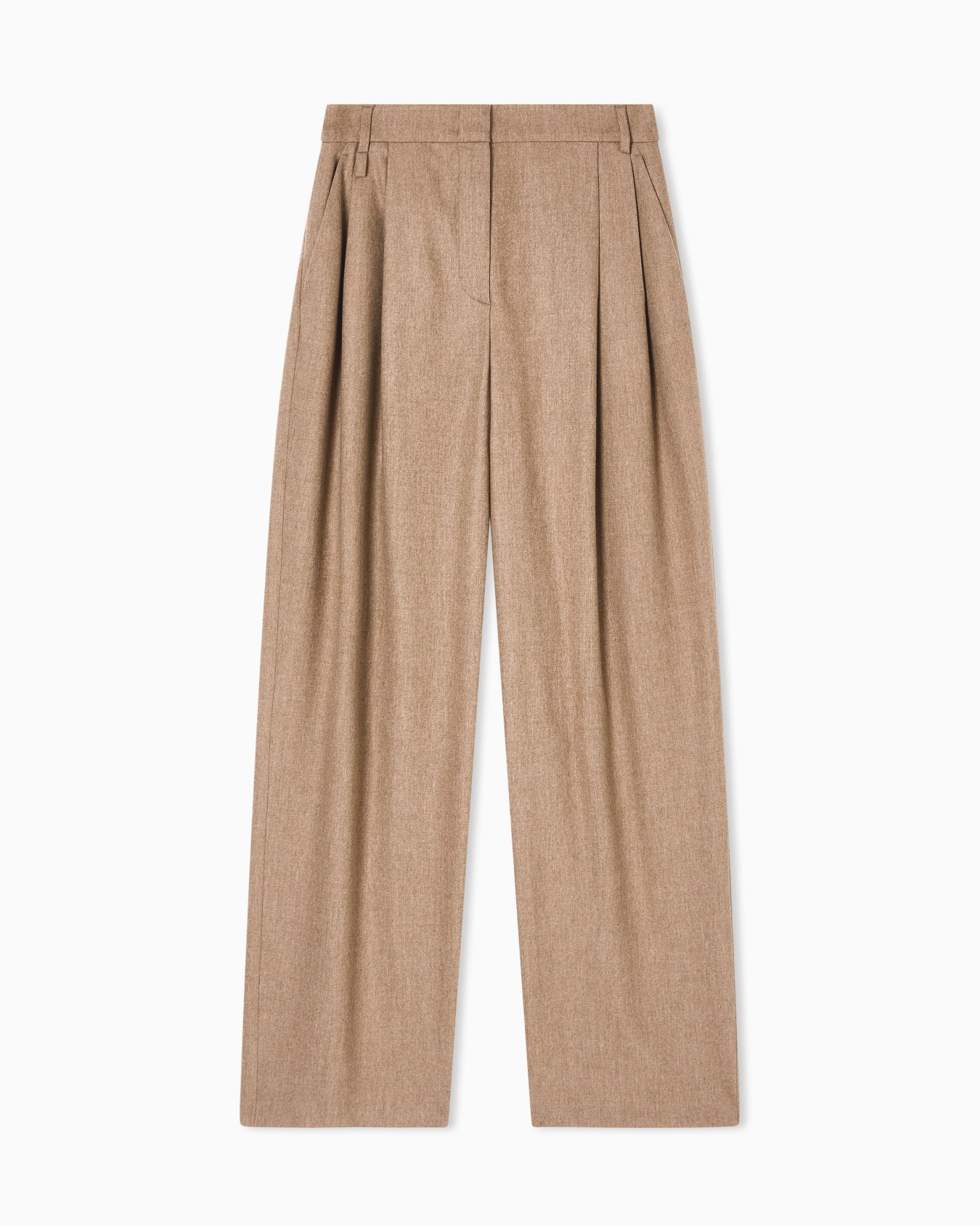 Icon wool flannel trousers with pleats Slide 0