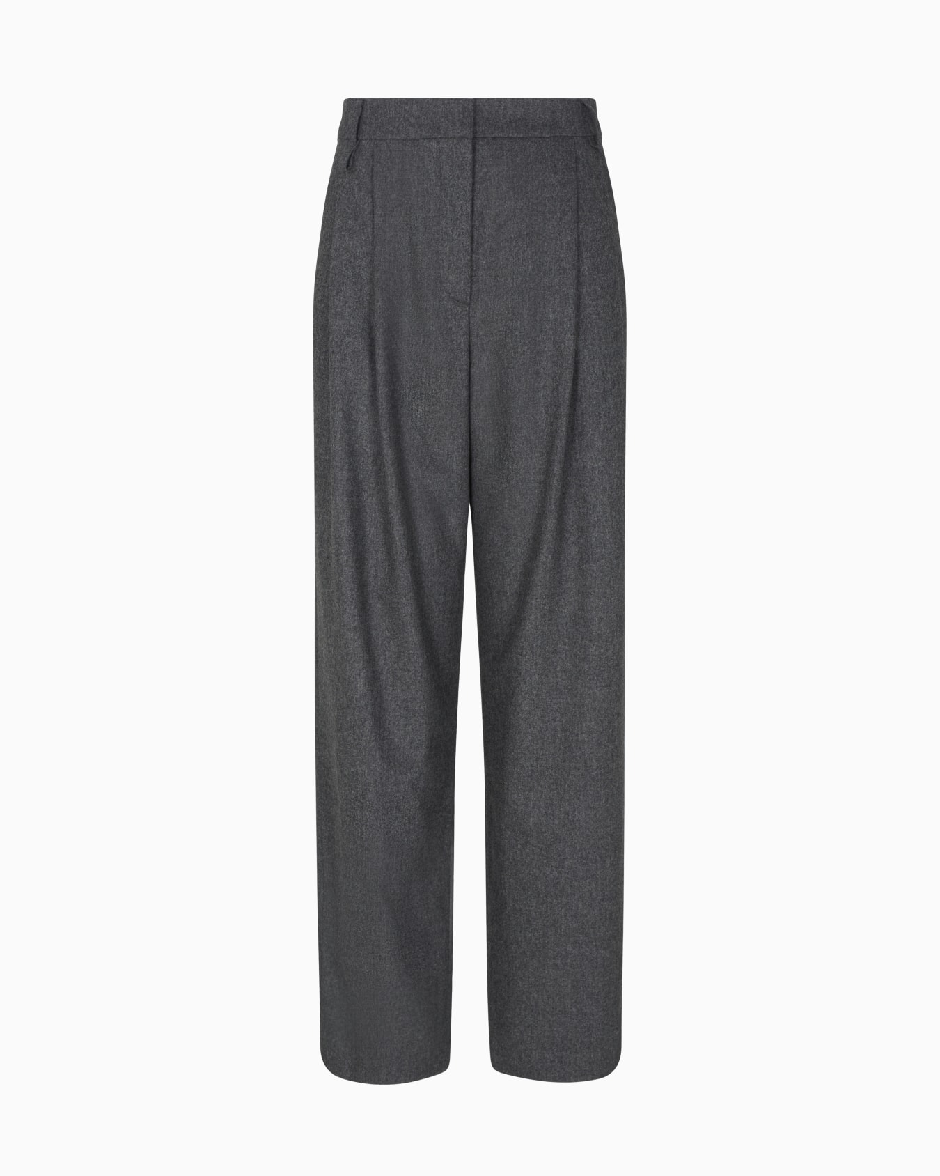 Pantaloni con pinces in flanella di lana Icon Slide 0