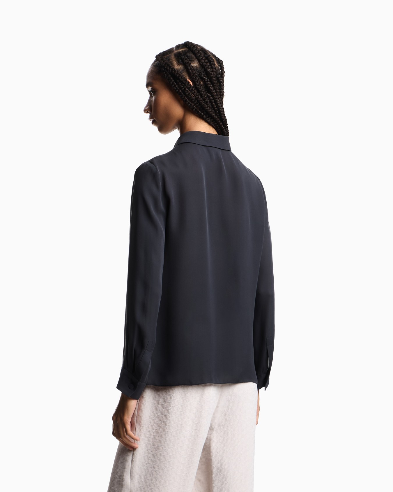 Blouse en georgette double de soie Icon Diapositive 2