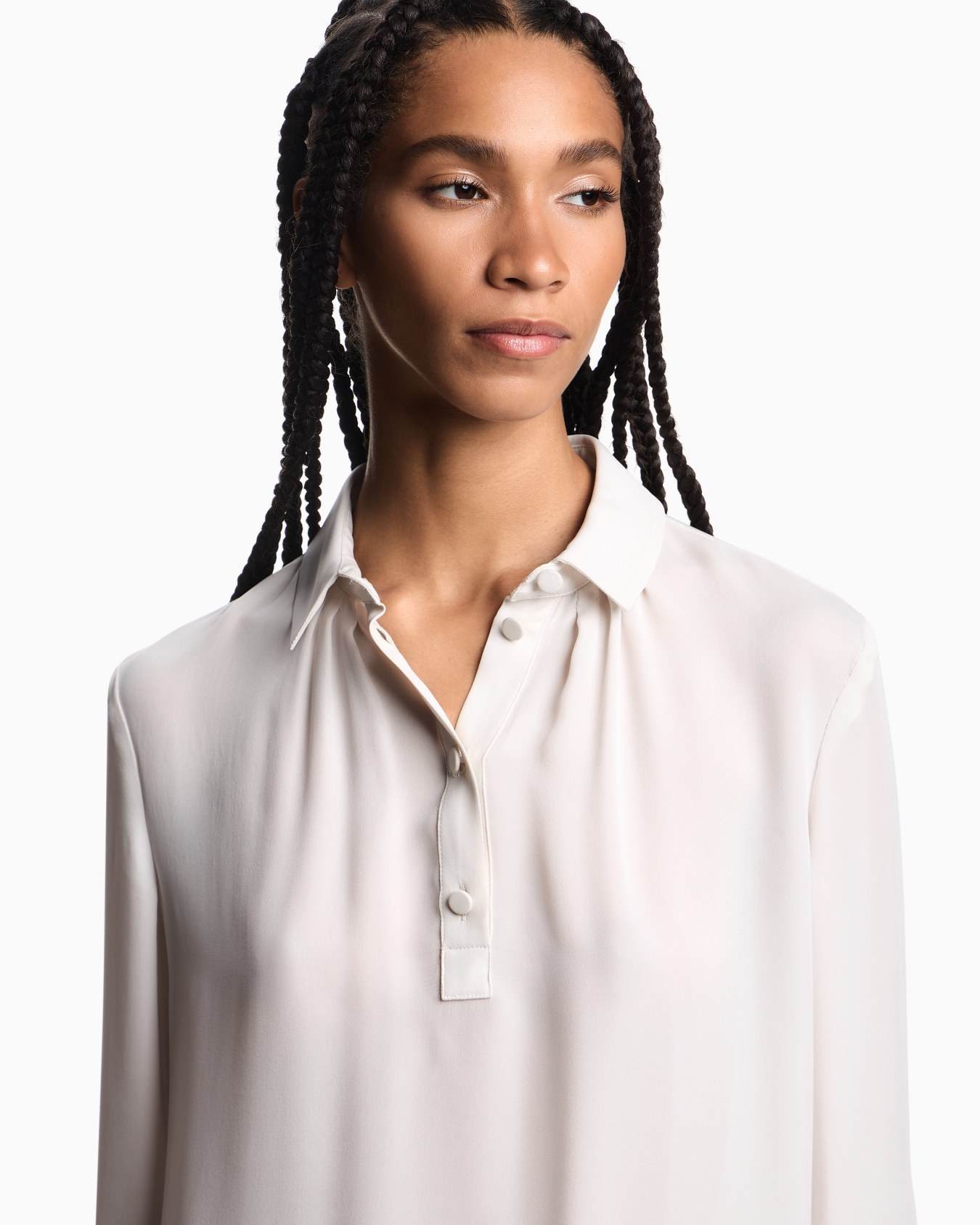 Icon blouse in silk double georgette Slide 4