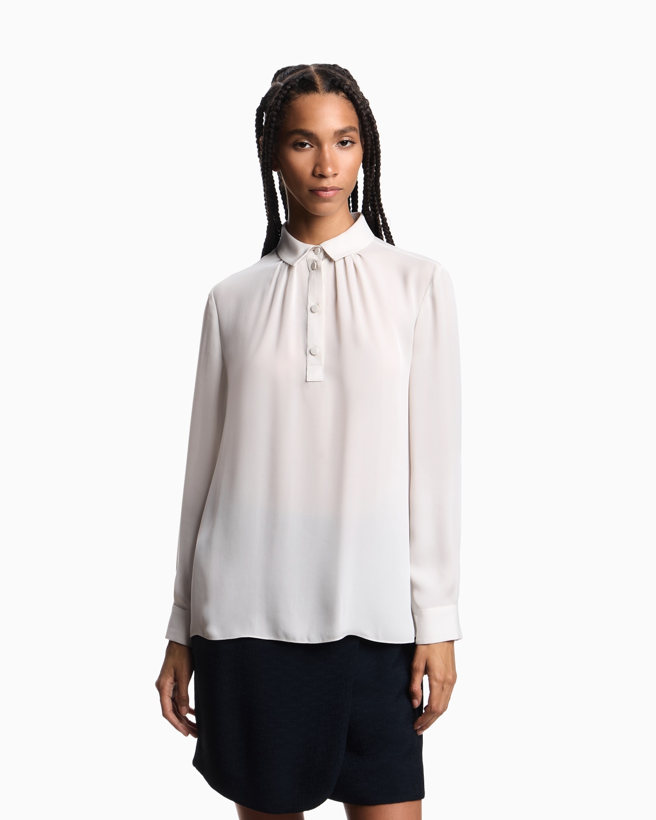 Icon blouse in silk double georgette Slide 3