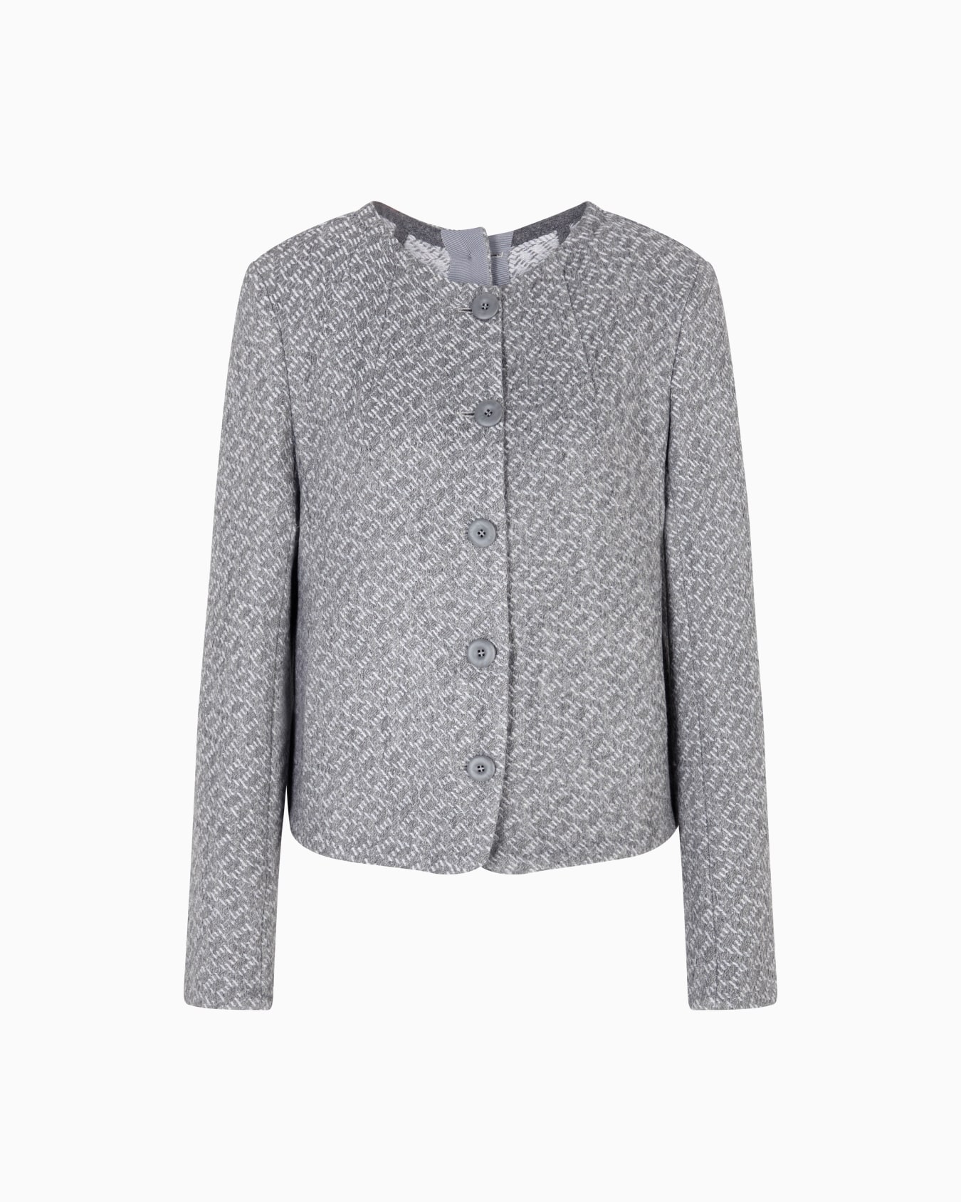 Icon tricot-effect jacquard knit jacket Slide 0