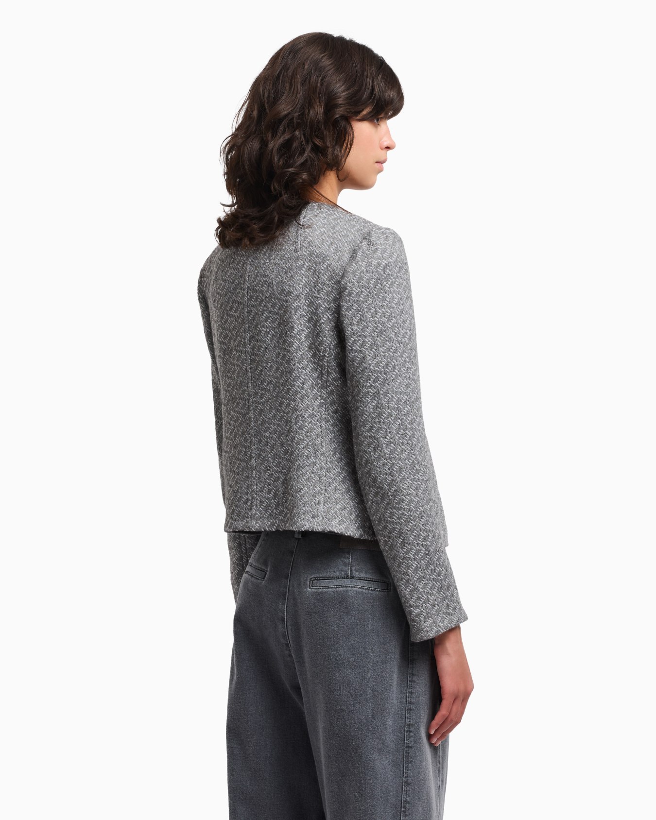 Icon tricot-effect jacquard knit jacket Slide 2