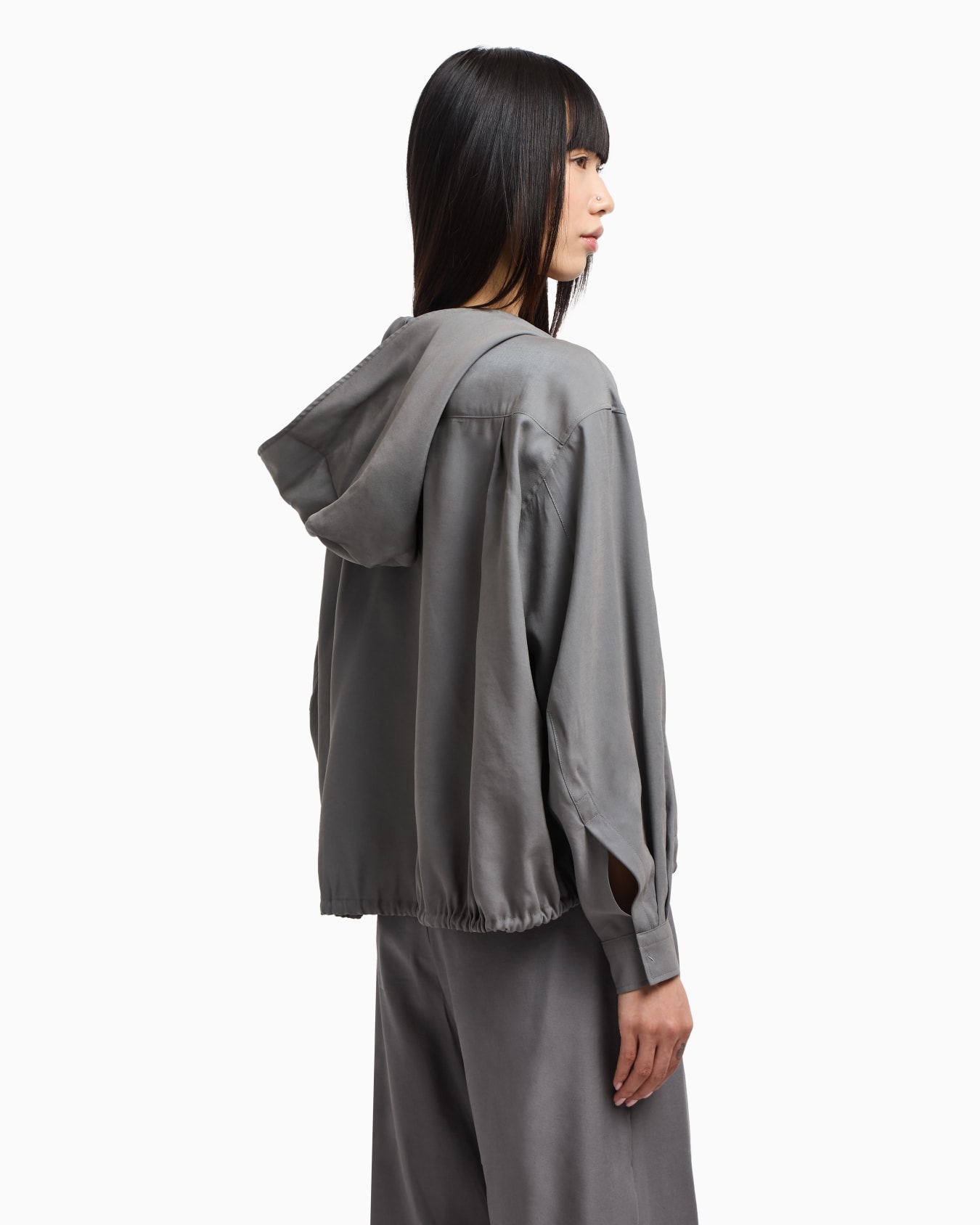 Icon fluid modal-blend fabric hooded shirt Slide 3
