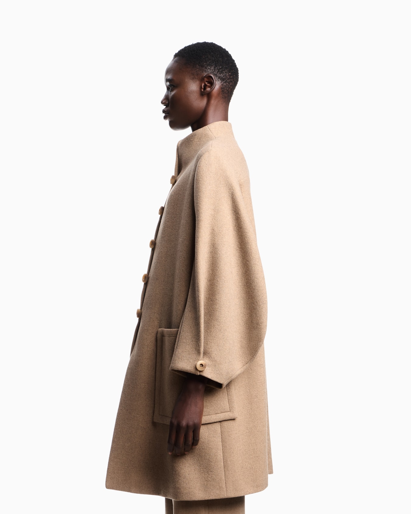 Manteau à simple boutonnage en mélange de laine Icon Diapositive 4