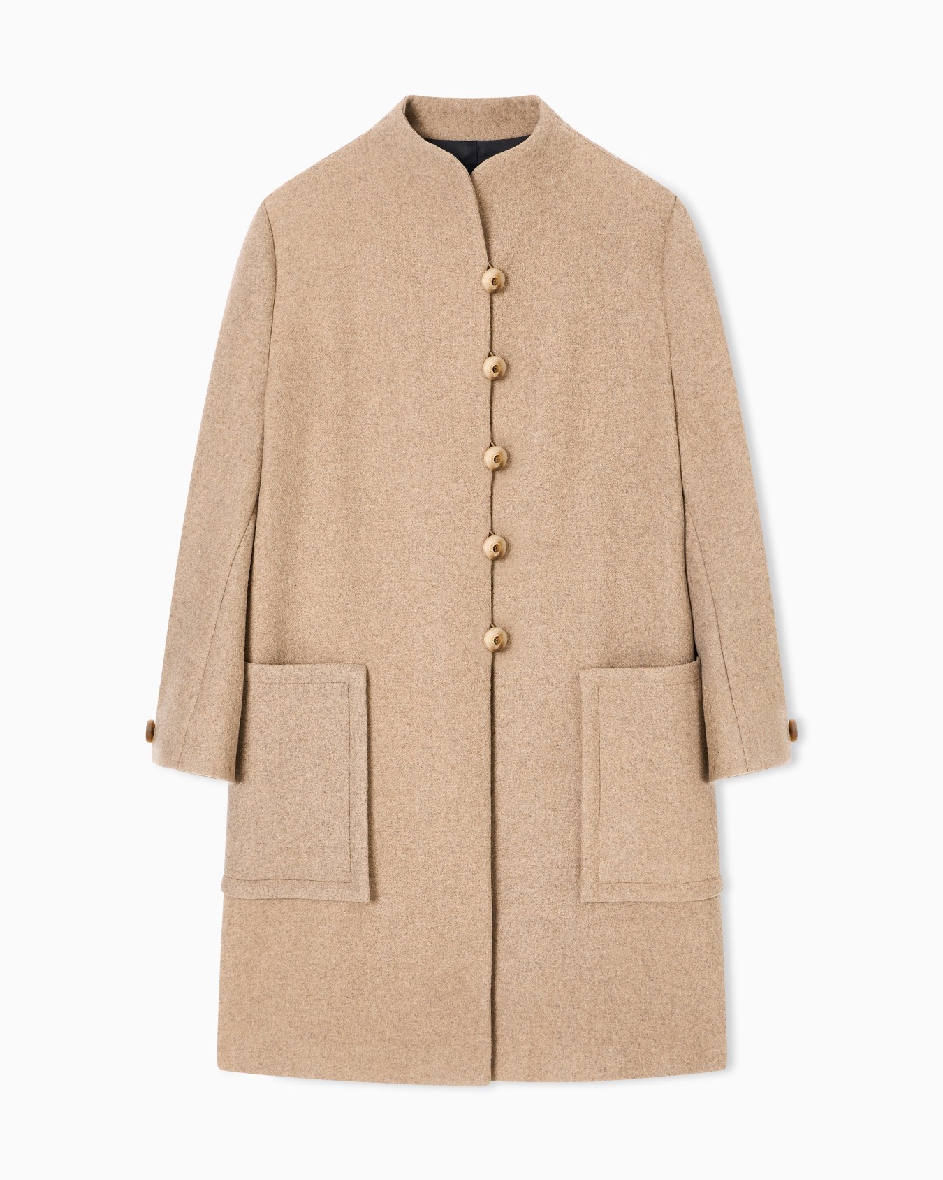Manteau à simple boutonnage en mélange de laine Icon Diapositive 0