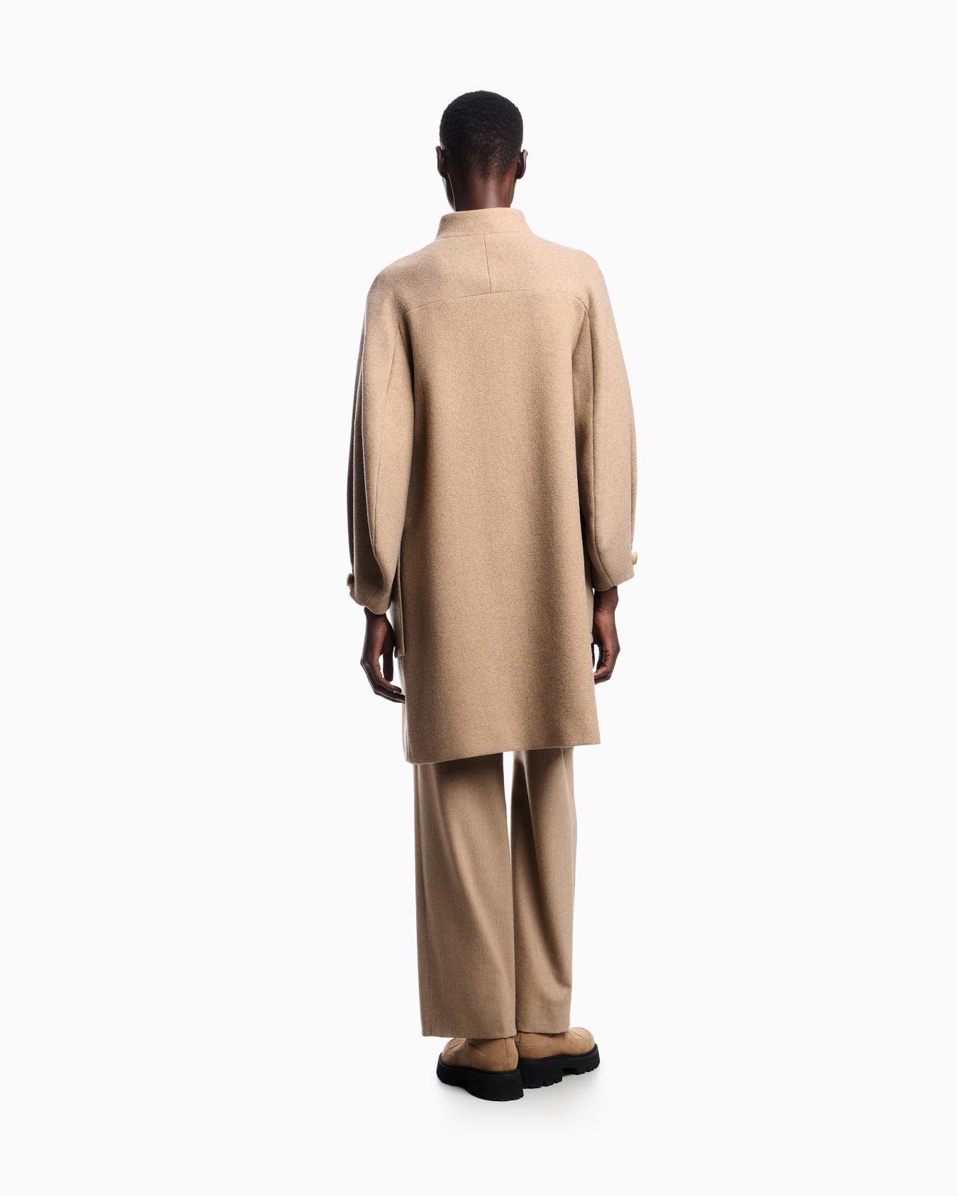 Manteau à simple boutonnage en mélange de laine Icon Diapositive 2