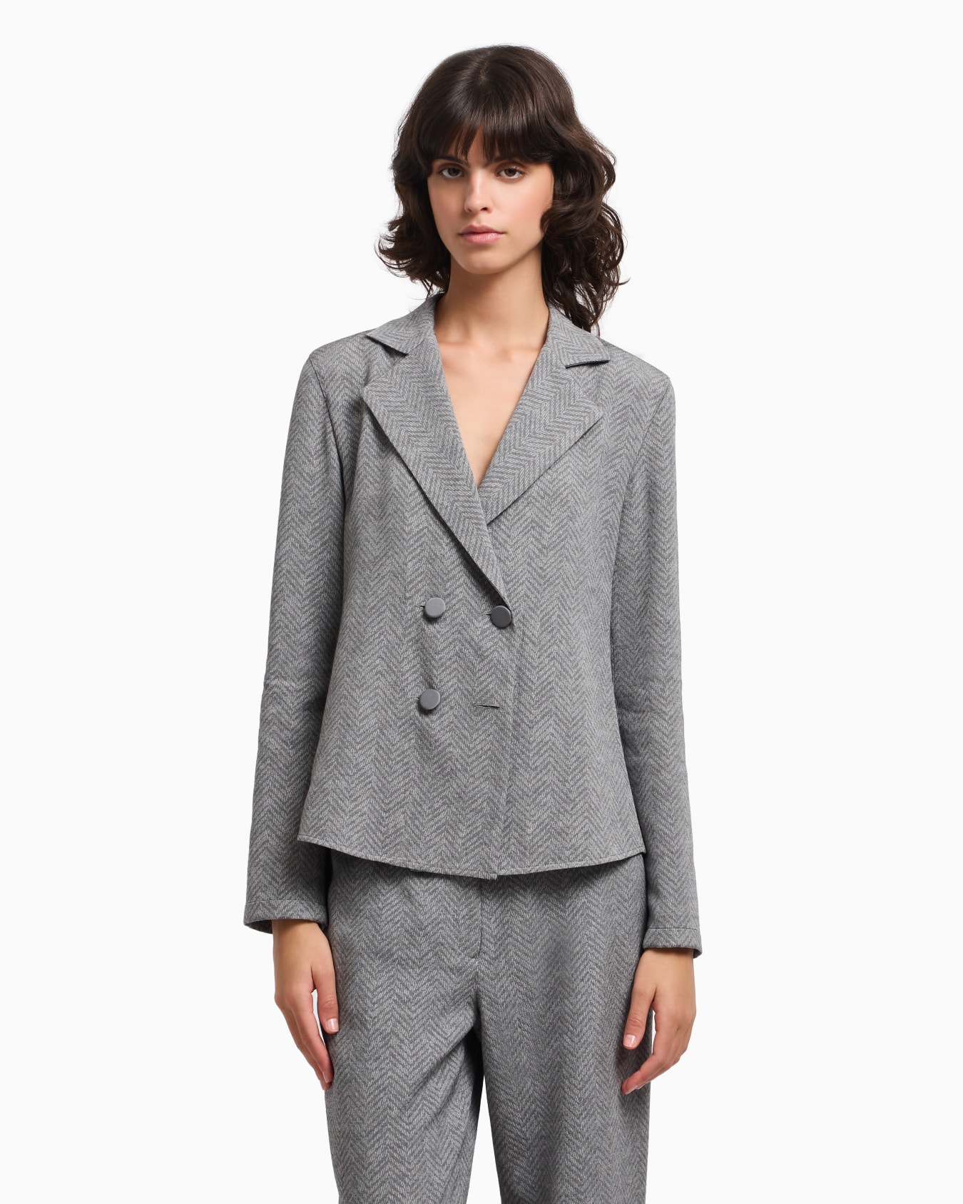 Icon chevron viscose-blend shirt jacket Slide 3