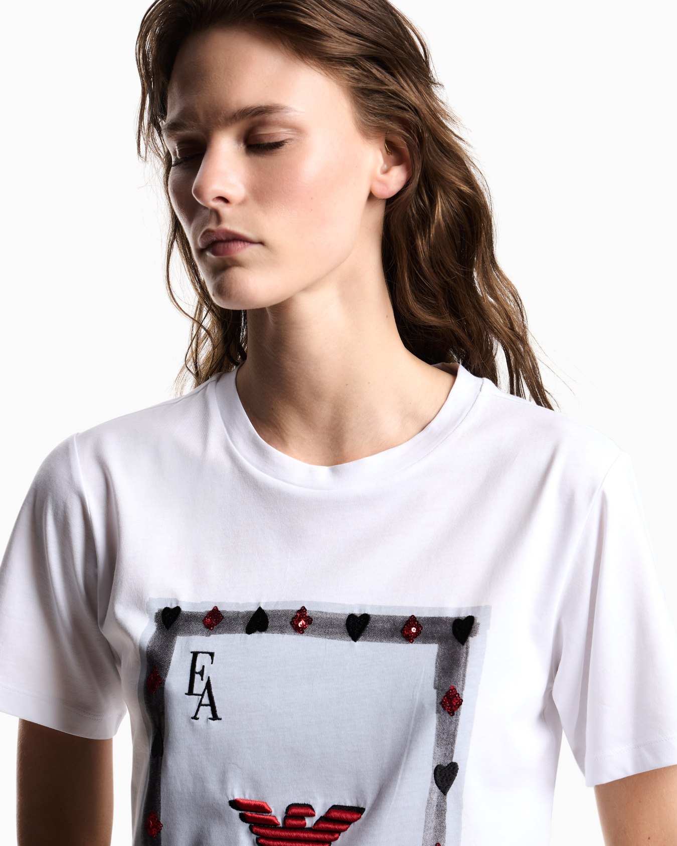 Supima jersey T-shirt with Jeu de Cartes print Slide 4