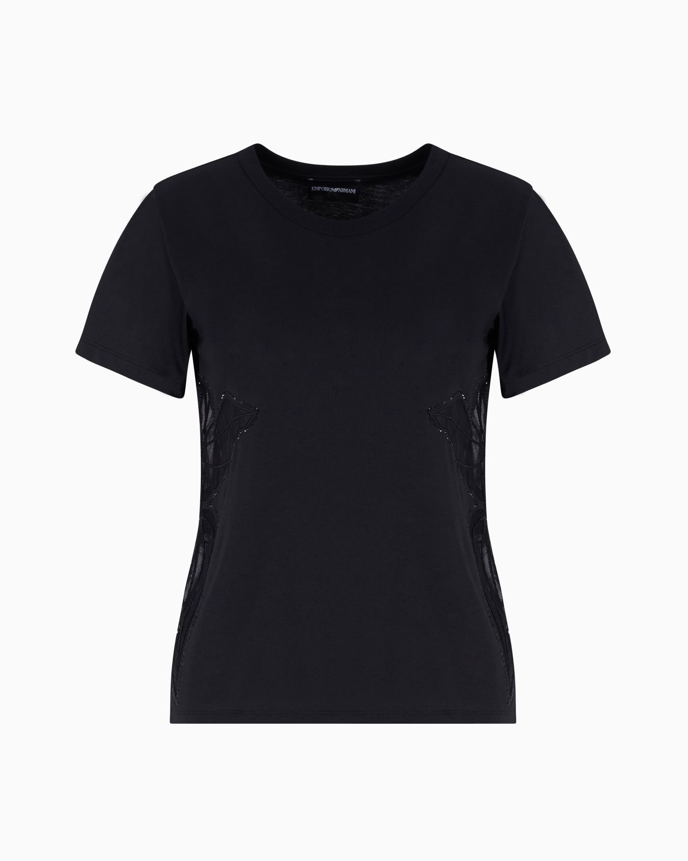 ASV Supima jersey T-shirt with tulle inserts Slide 0