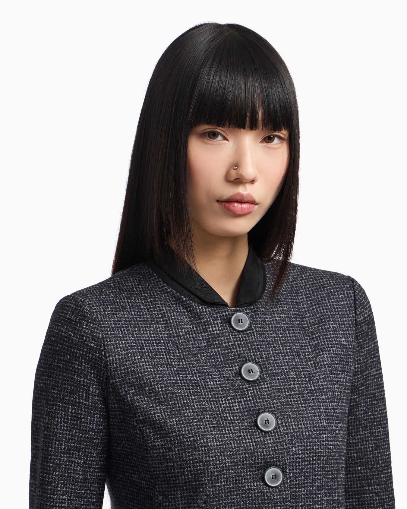 Icon houndstooth cloth single-breasted jacket Slide 4